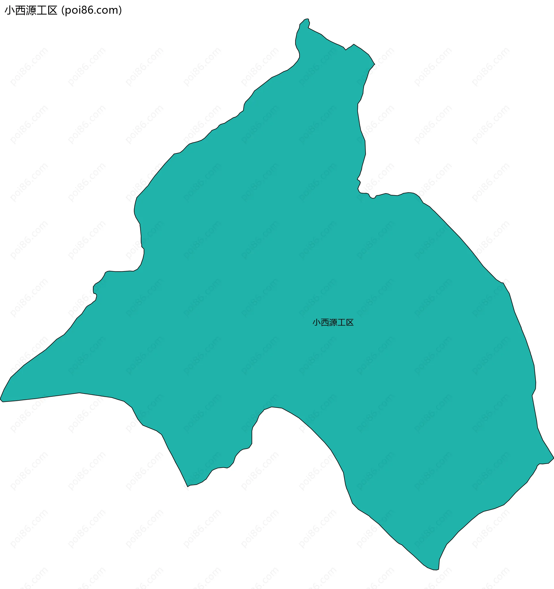小西源工区边界地图