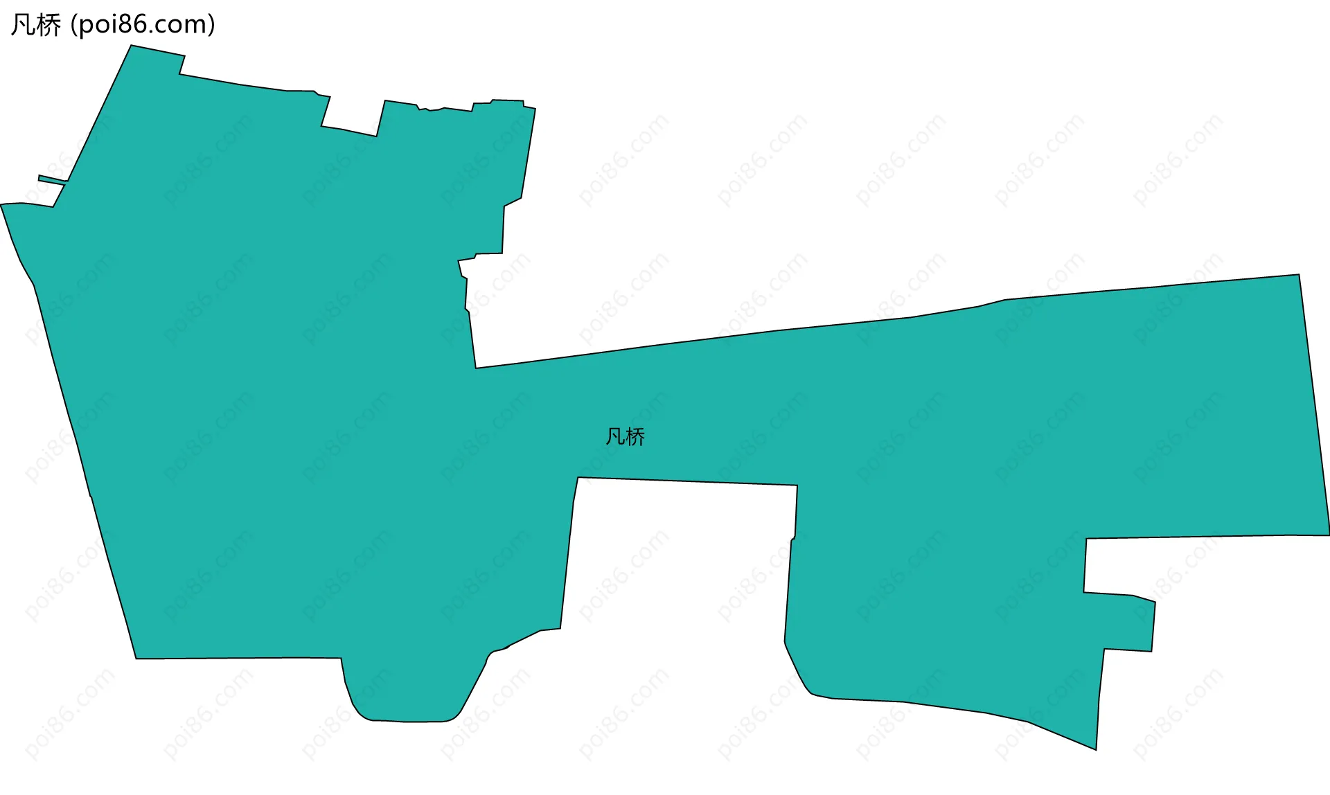凡桥边界地图