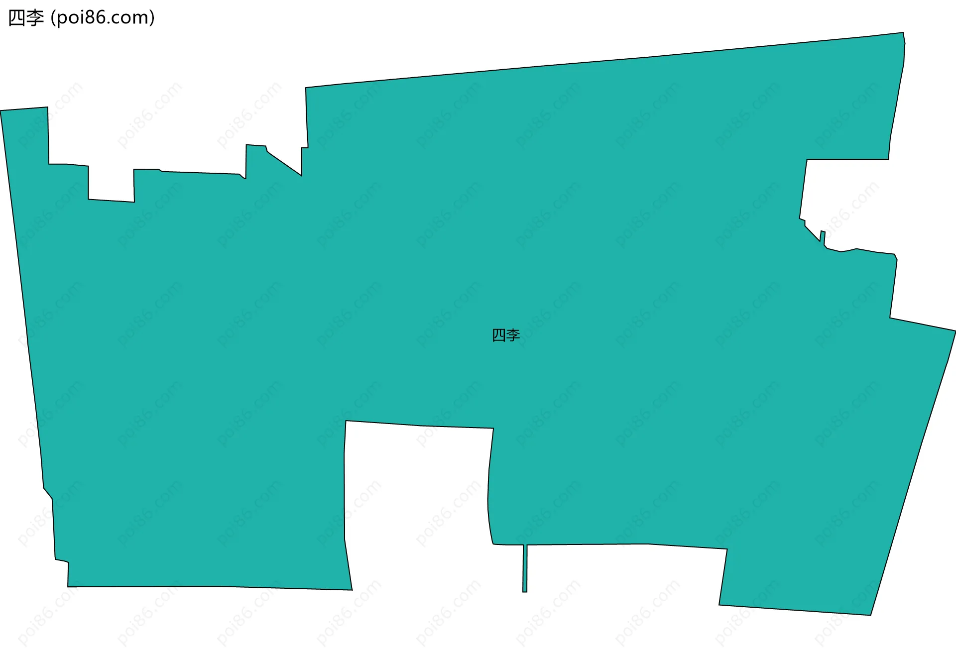 四李边界地图