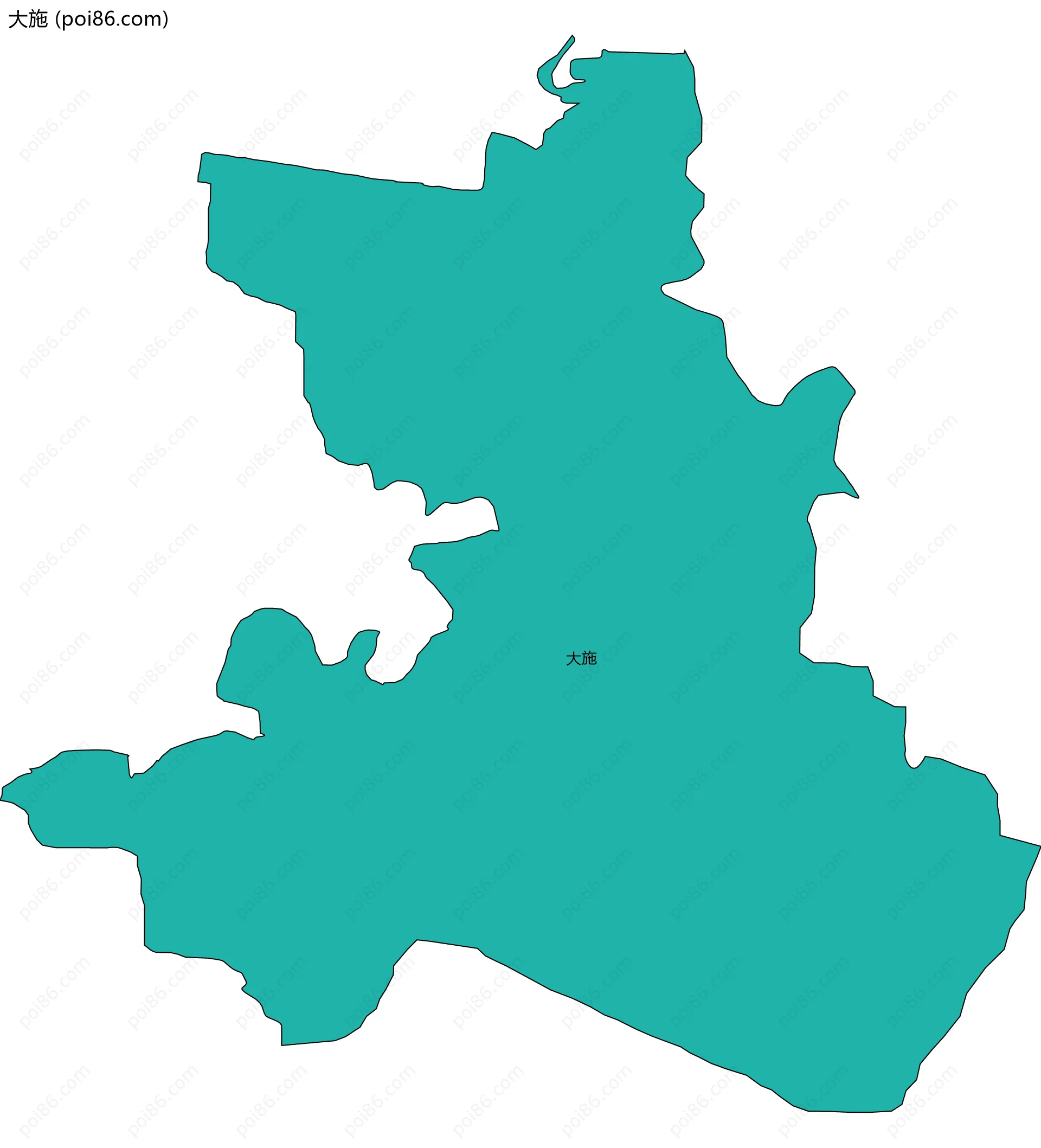 大施边界地图