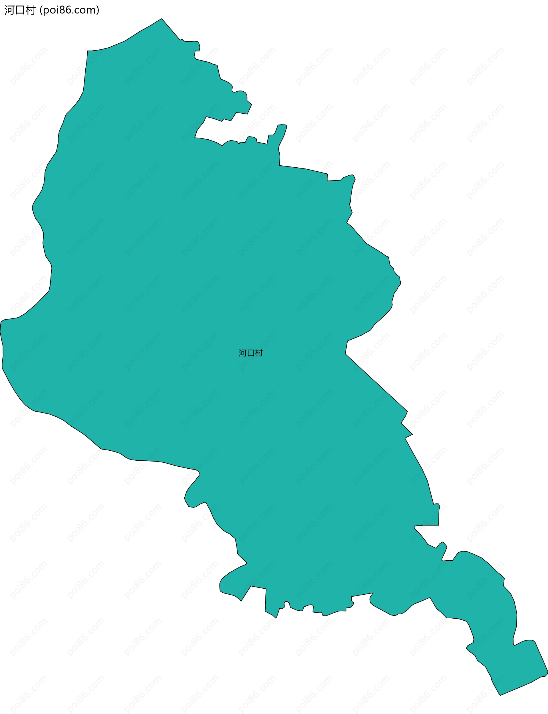河口村边界地图