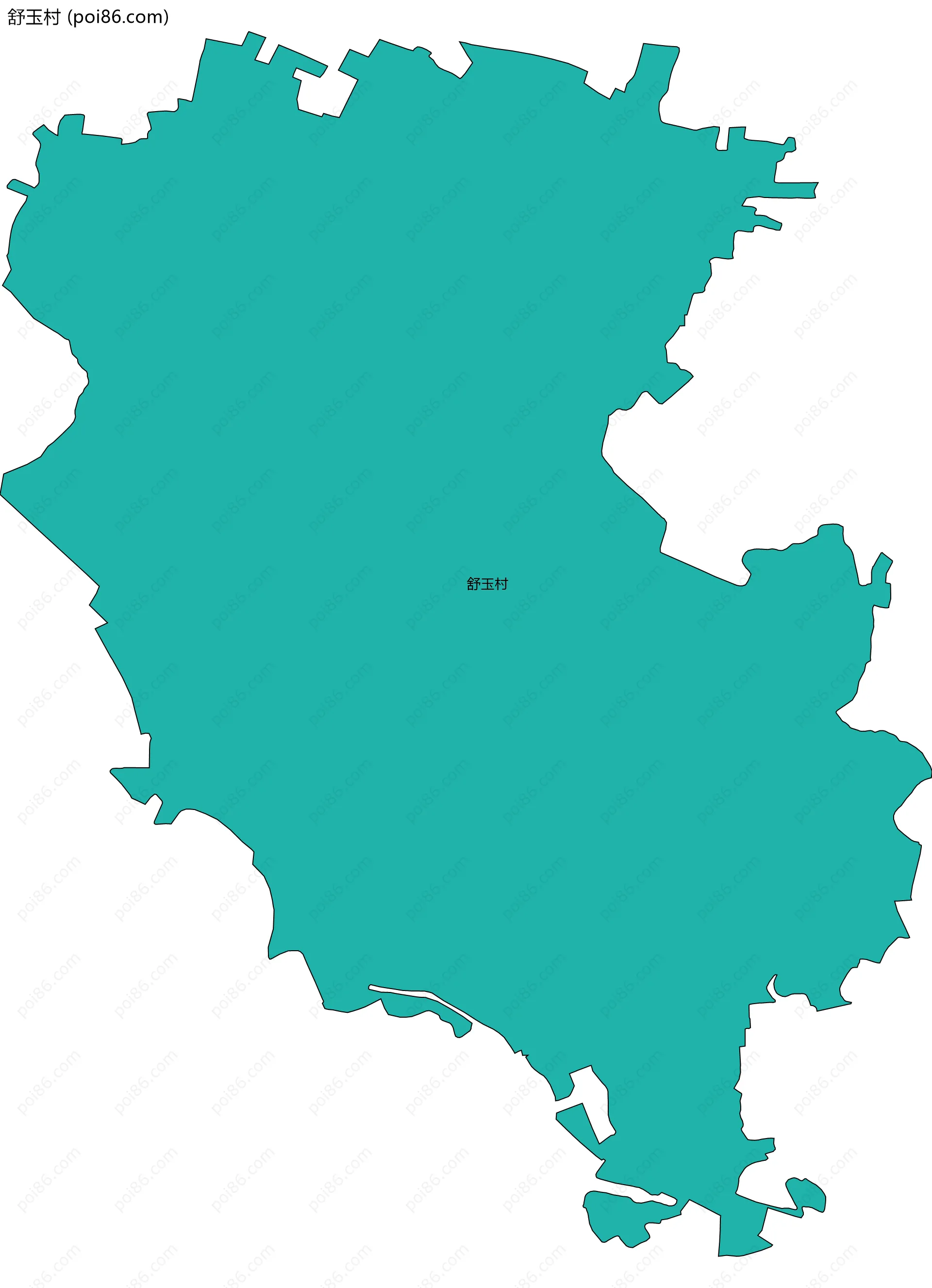 舒玉村边界地图