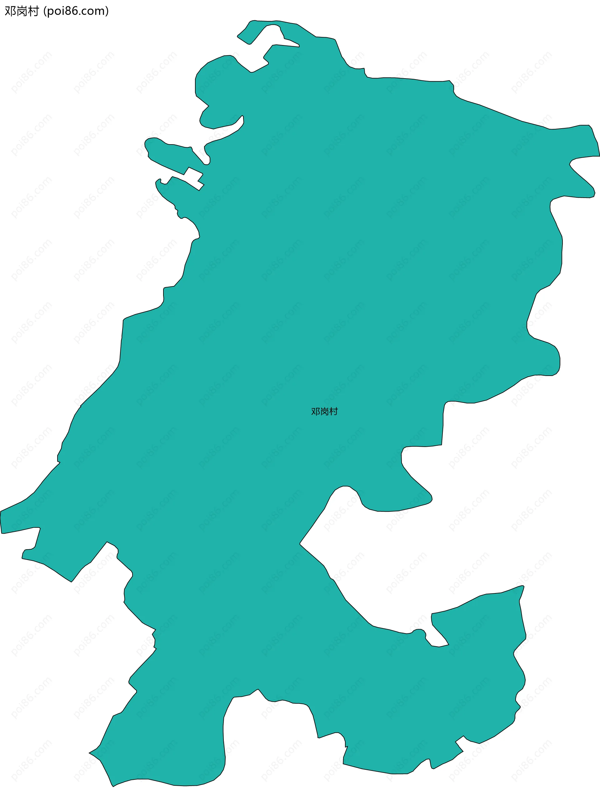 邓岗村边界地图