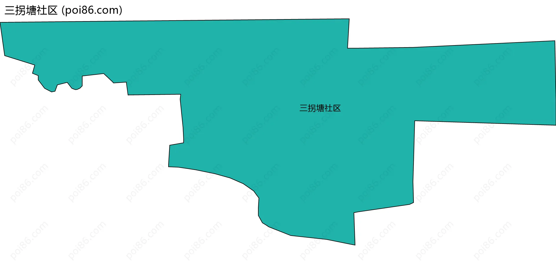 三拐塘社区边界地图