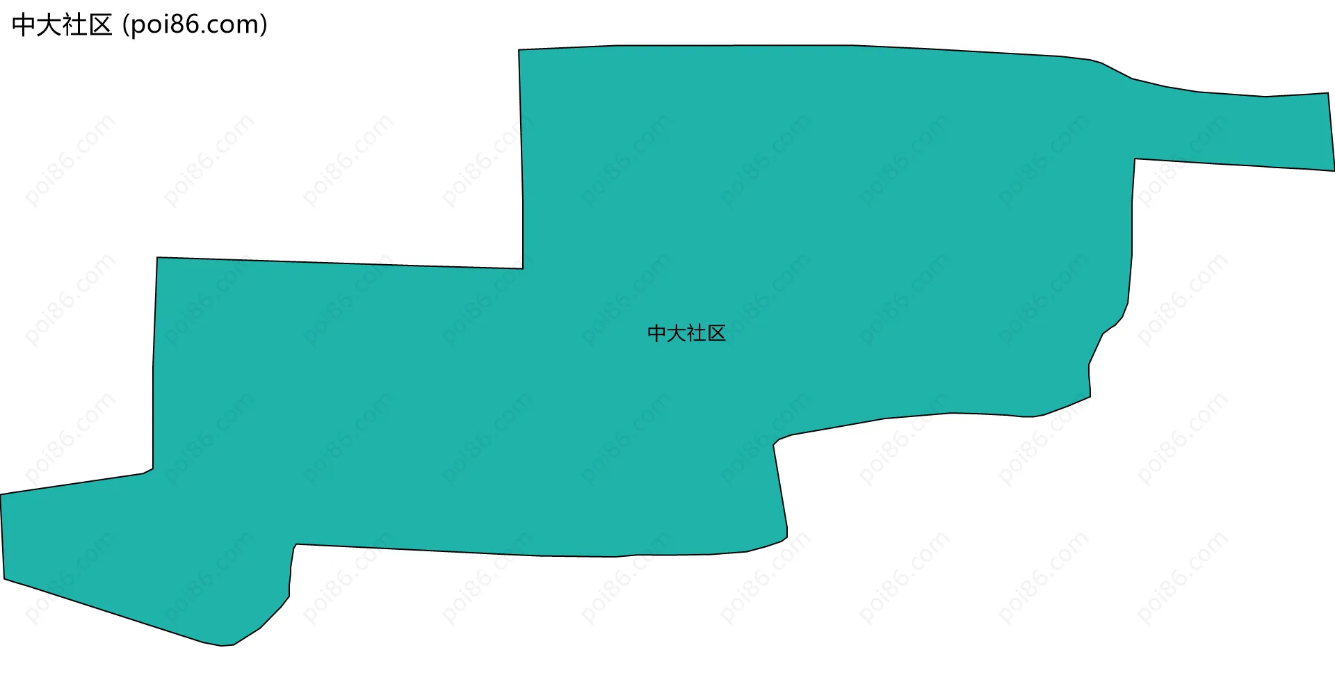 中大社区边界地图