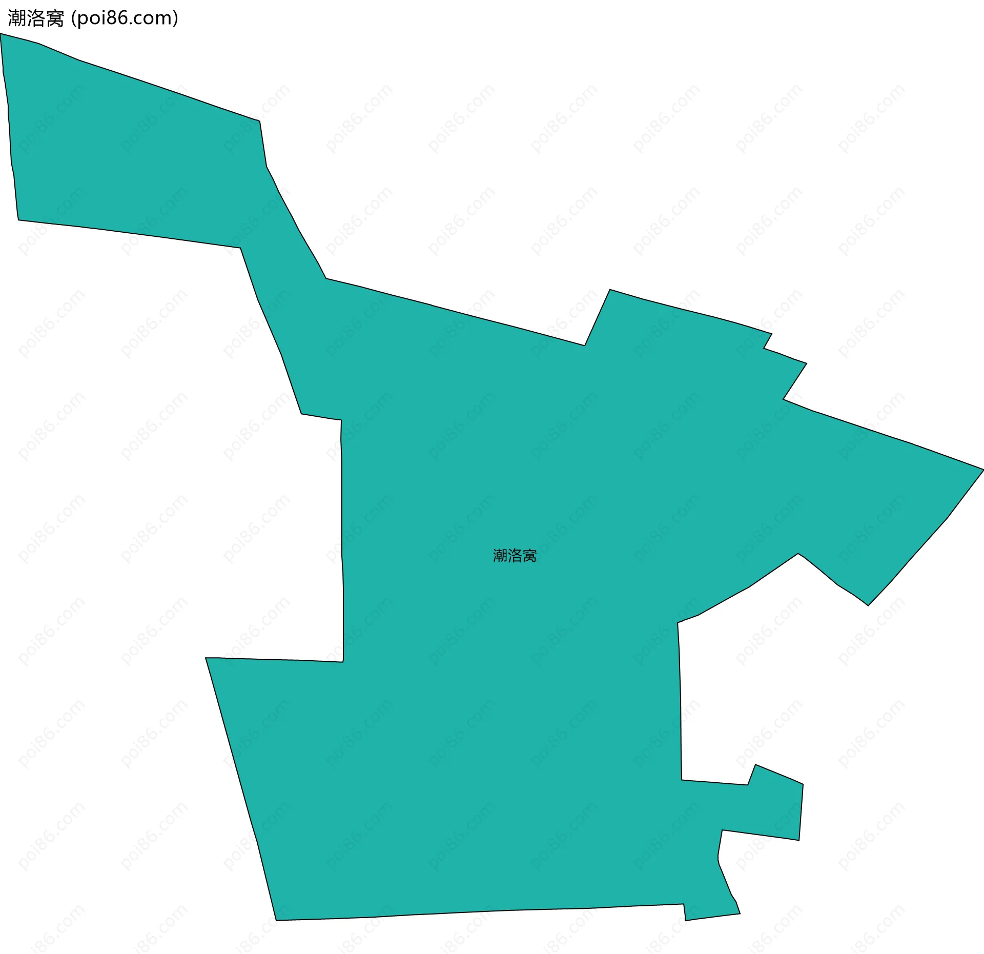潮洛窝边界地图