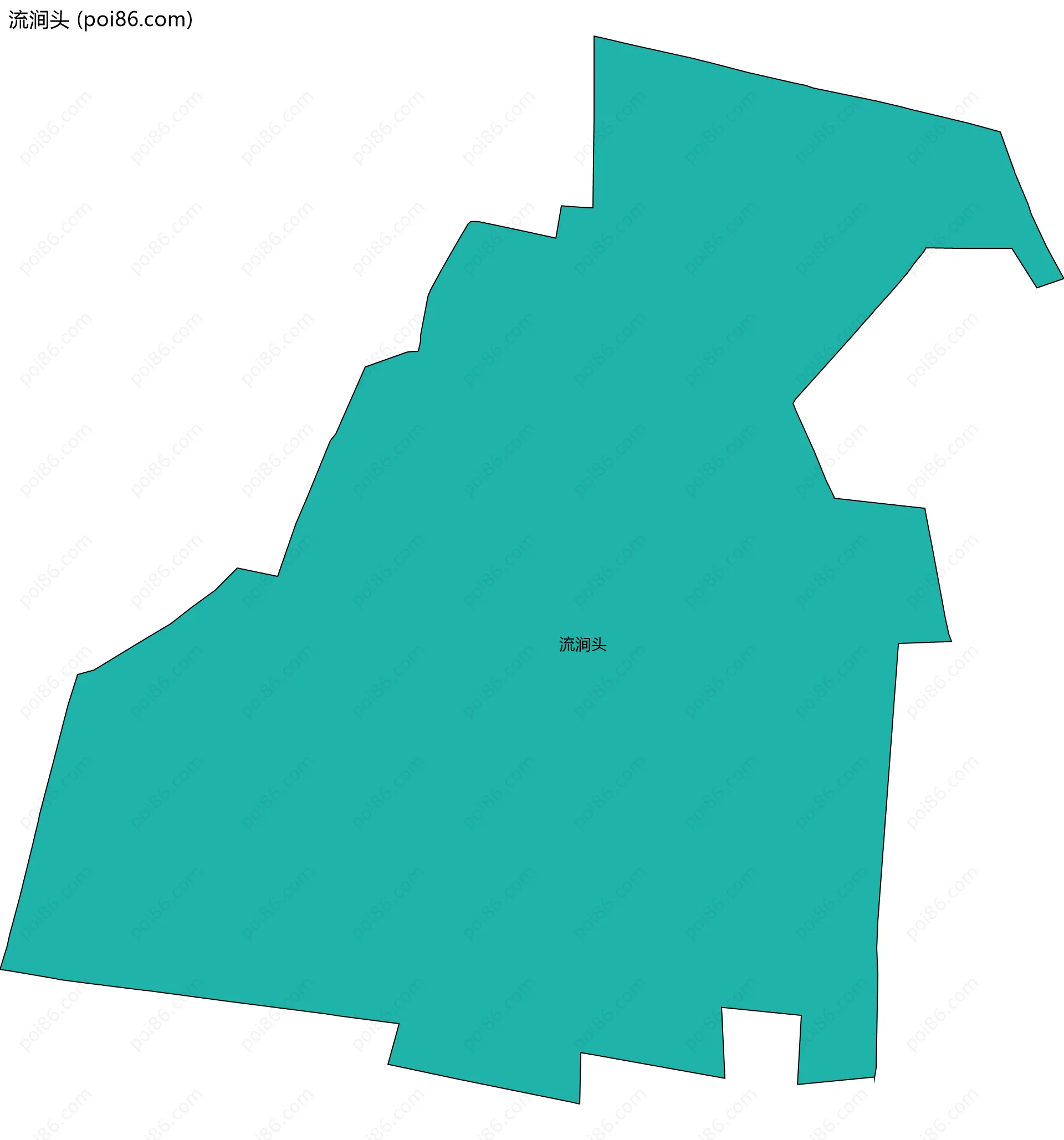 流涧头边界地图