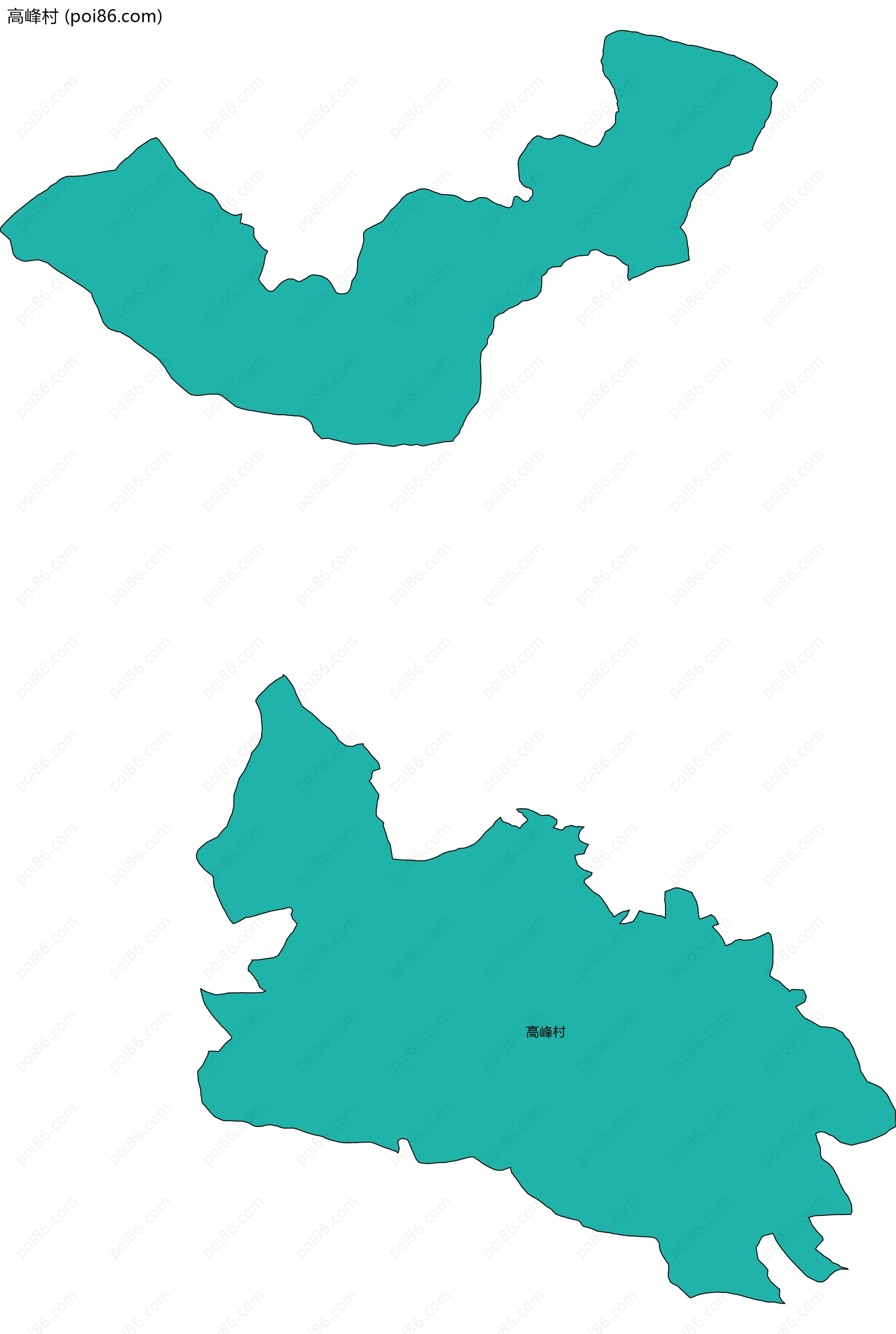 高峰村边界地图