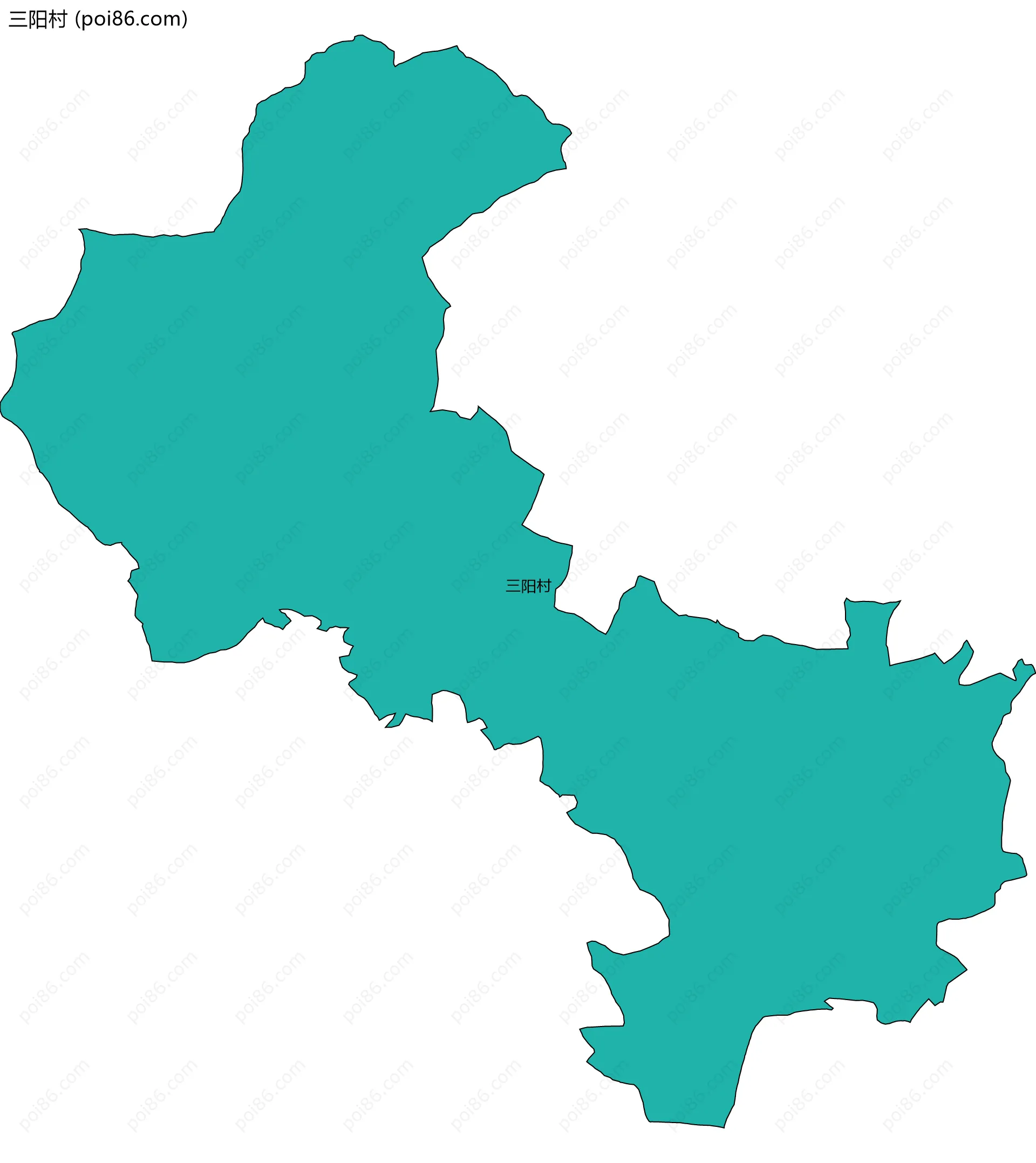 三阳村边界地图
