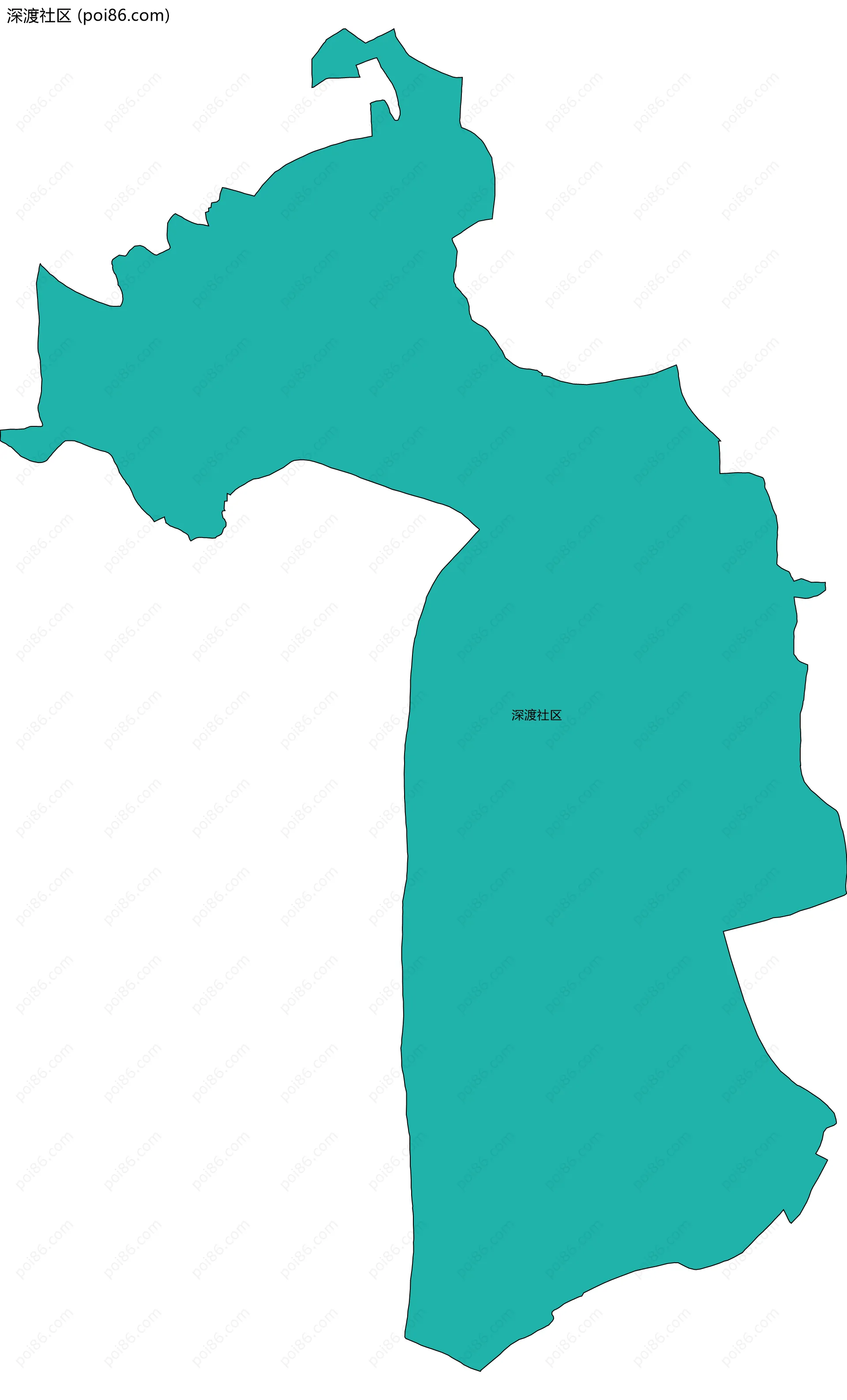 深渡社区边界地图