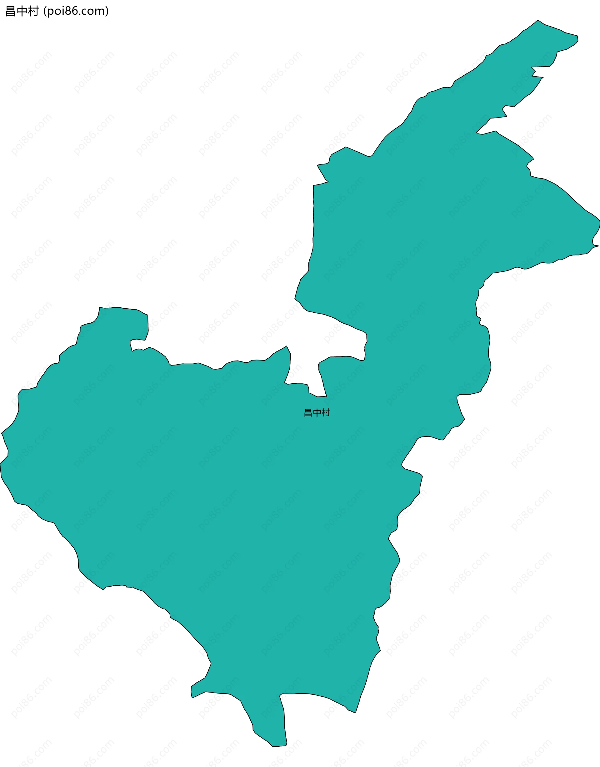 昌中村边界地图