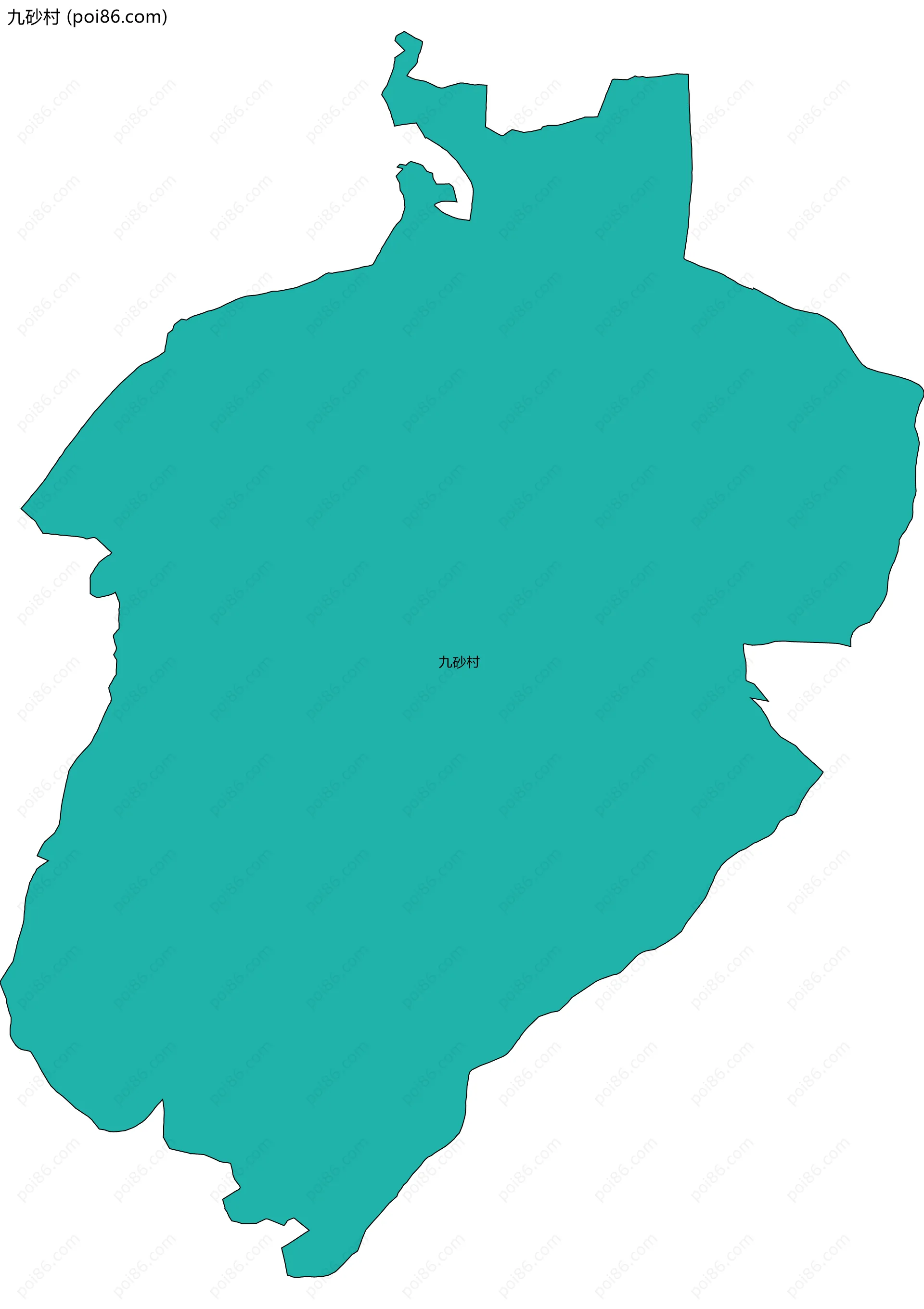 九砂村边界地图
