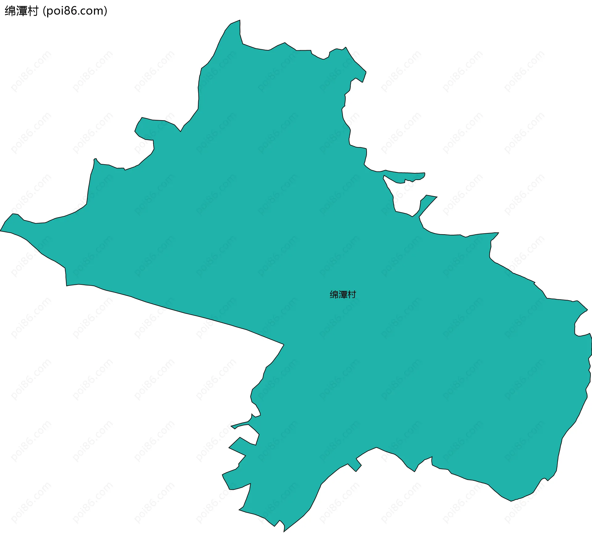 绵潭村边界地图