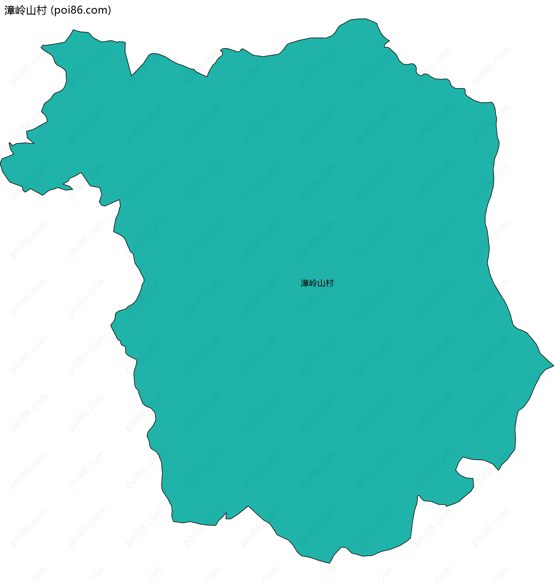 漳岭山村边界地图