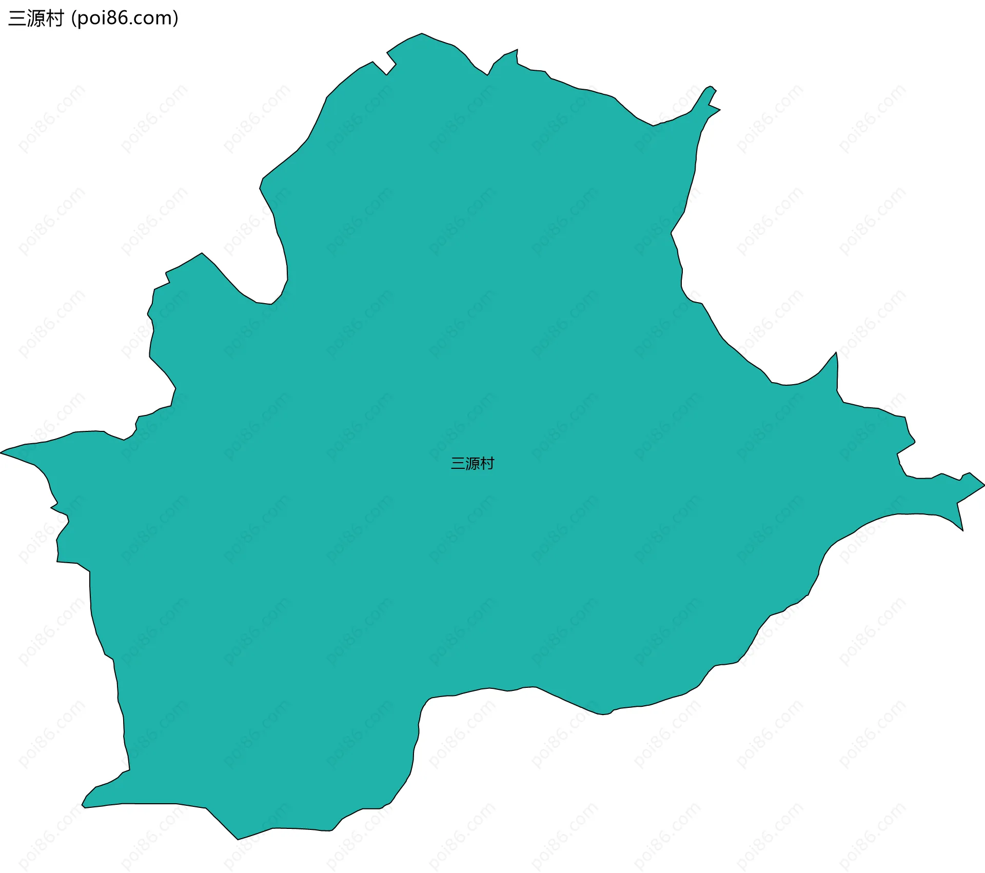 三源村边界地图