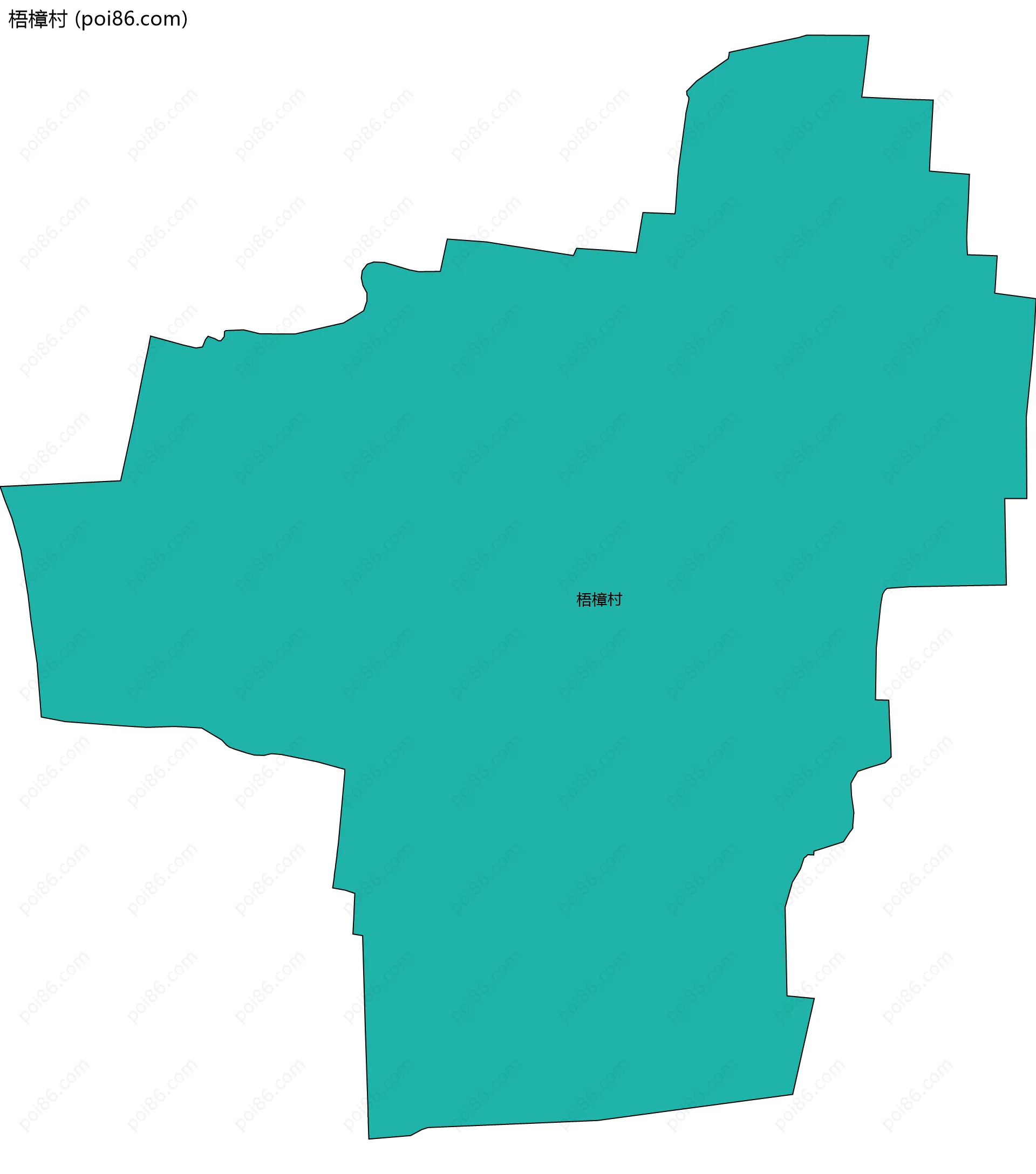 梧樟村边界地图