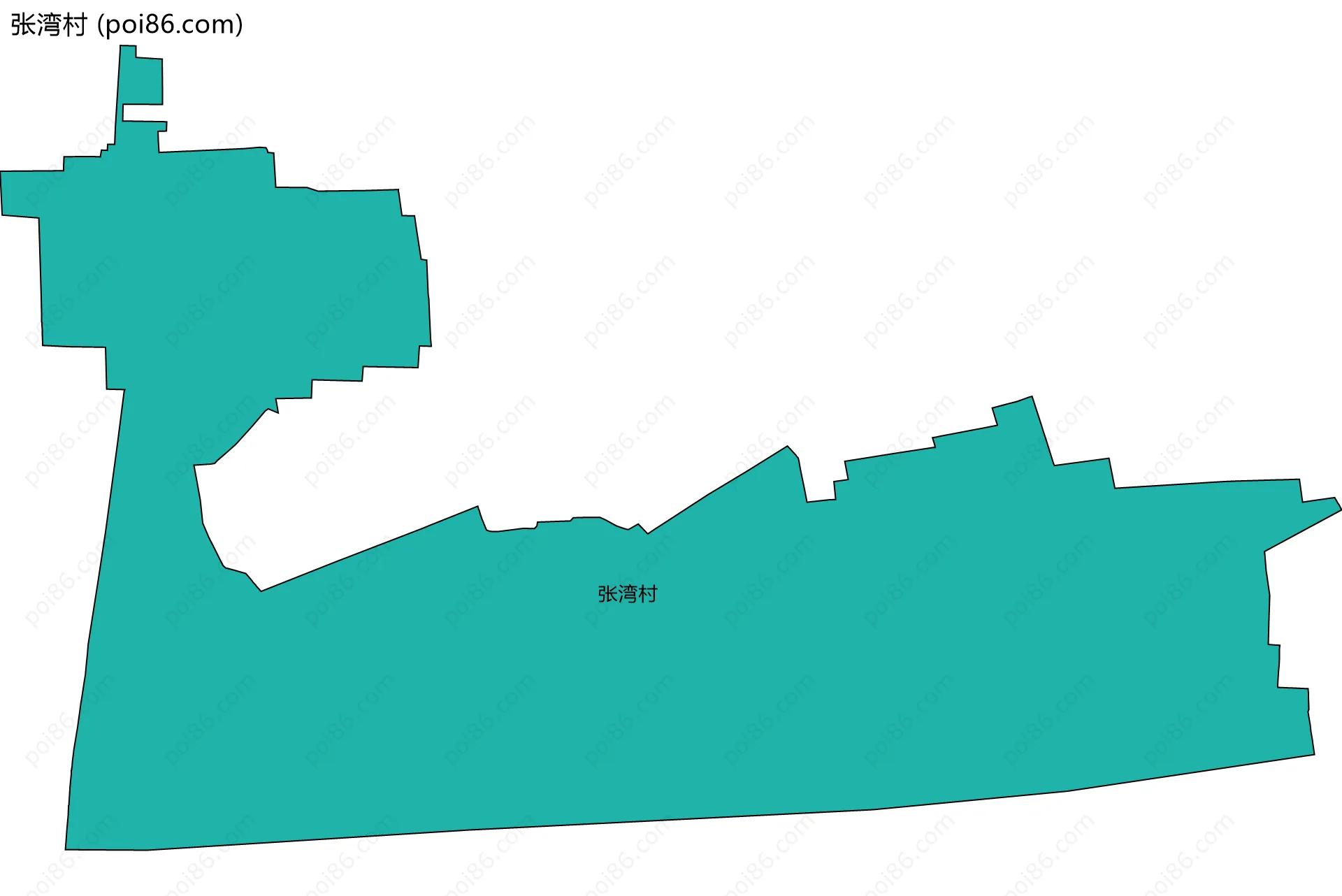 张湾村边界地图