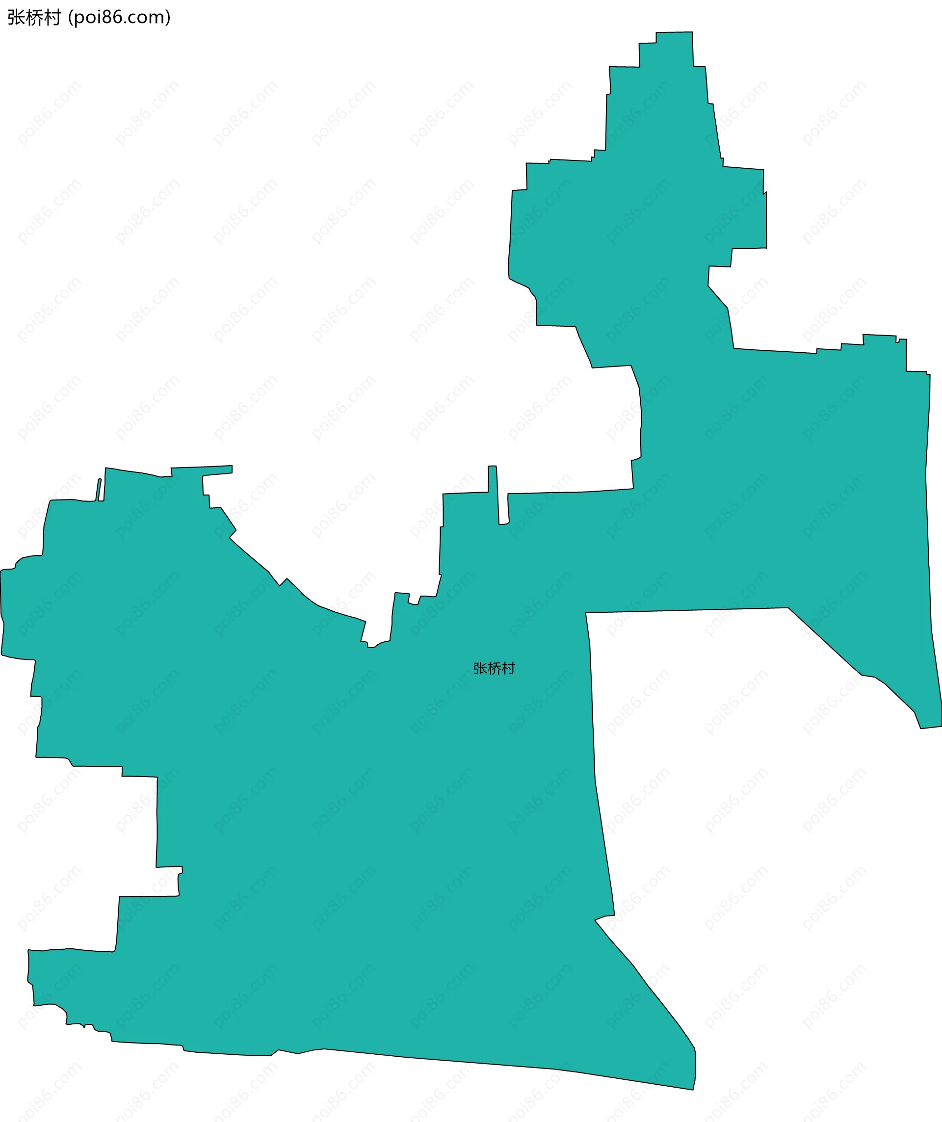 张桥村边界地图