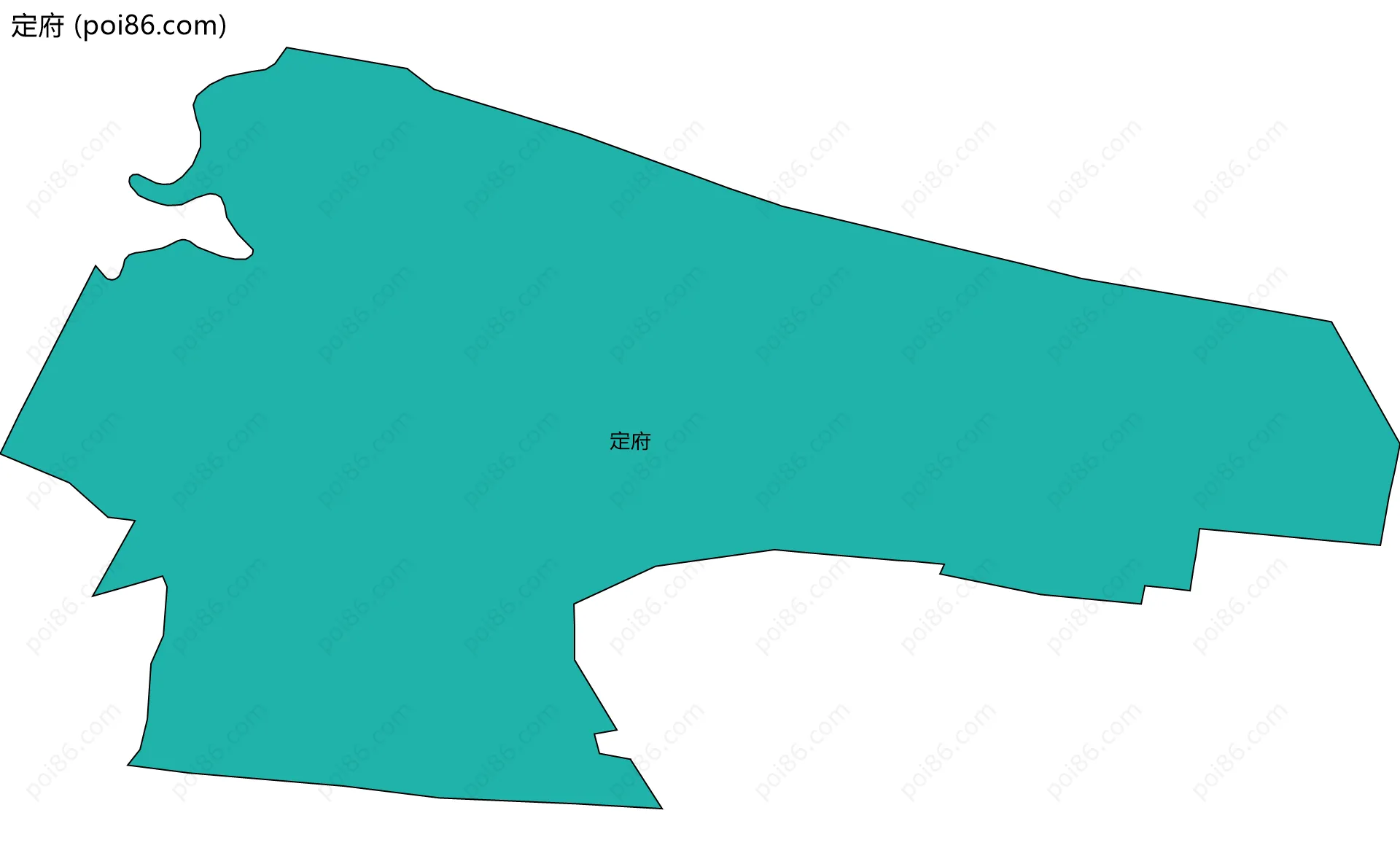 定府边界地图