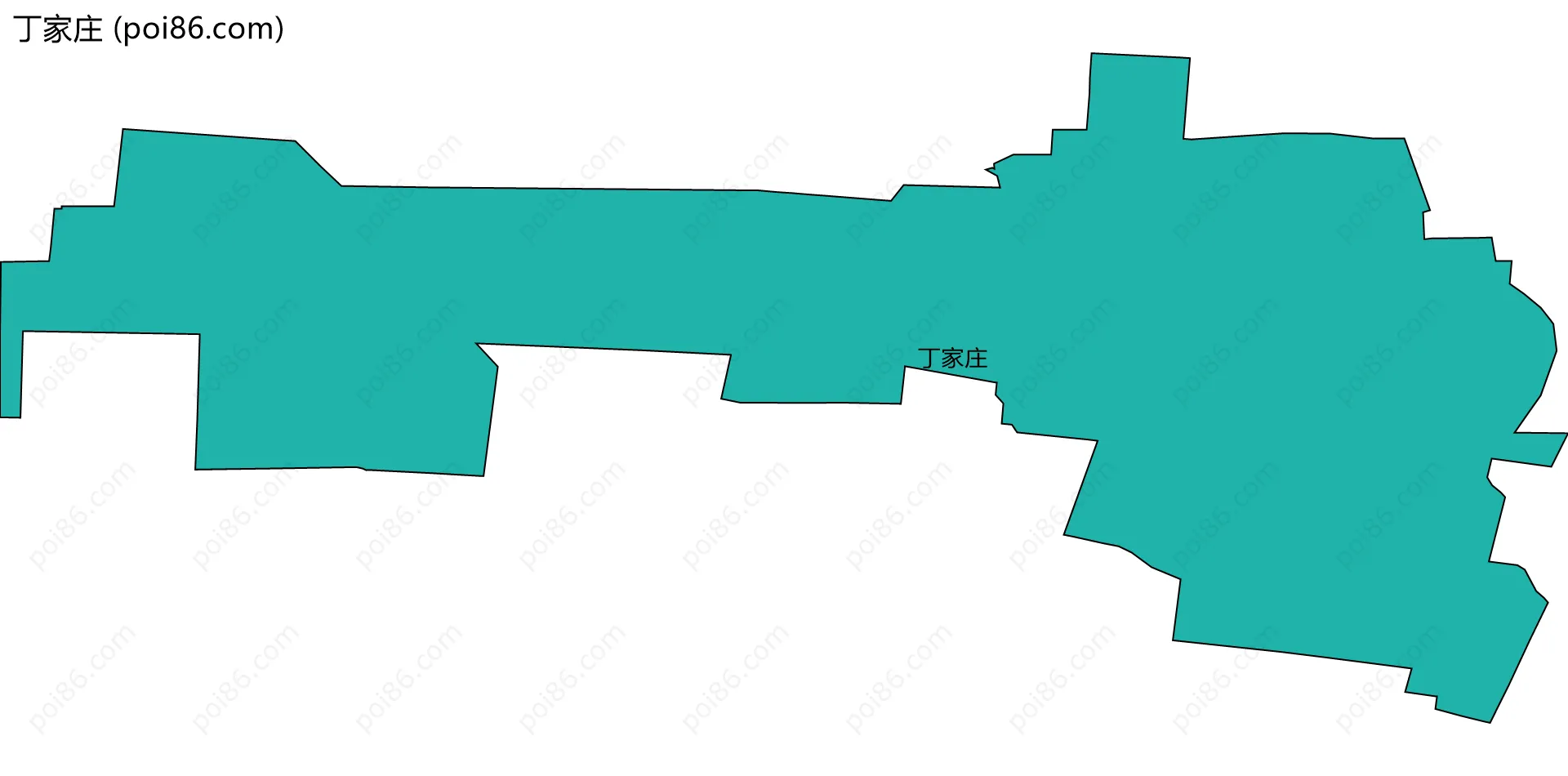丁家庄边界地图