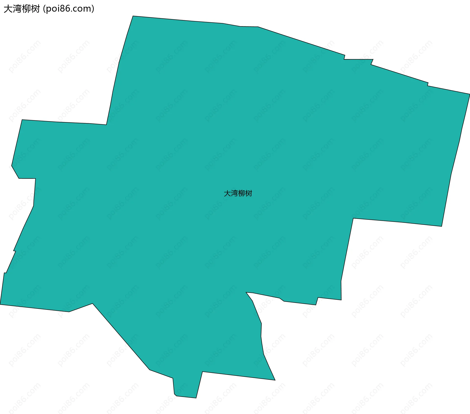 大湾柳树边界地图