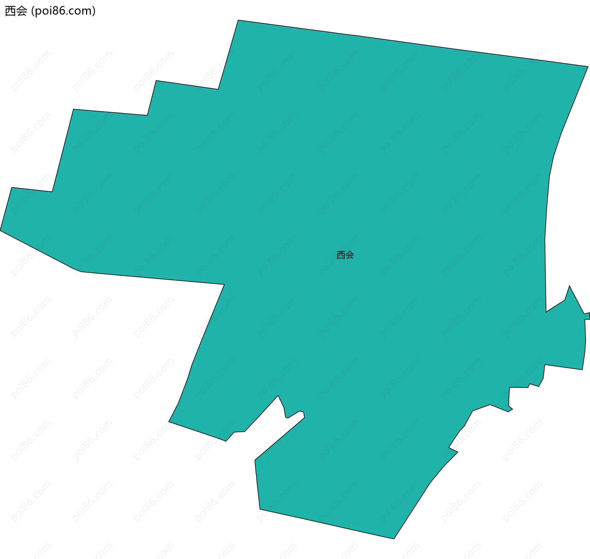 西会边界地图