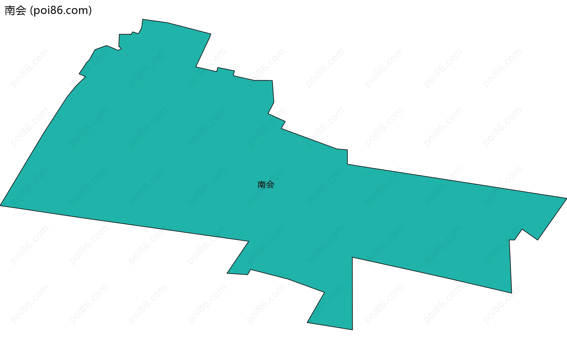 南会边界地图