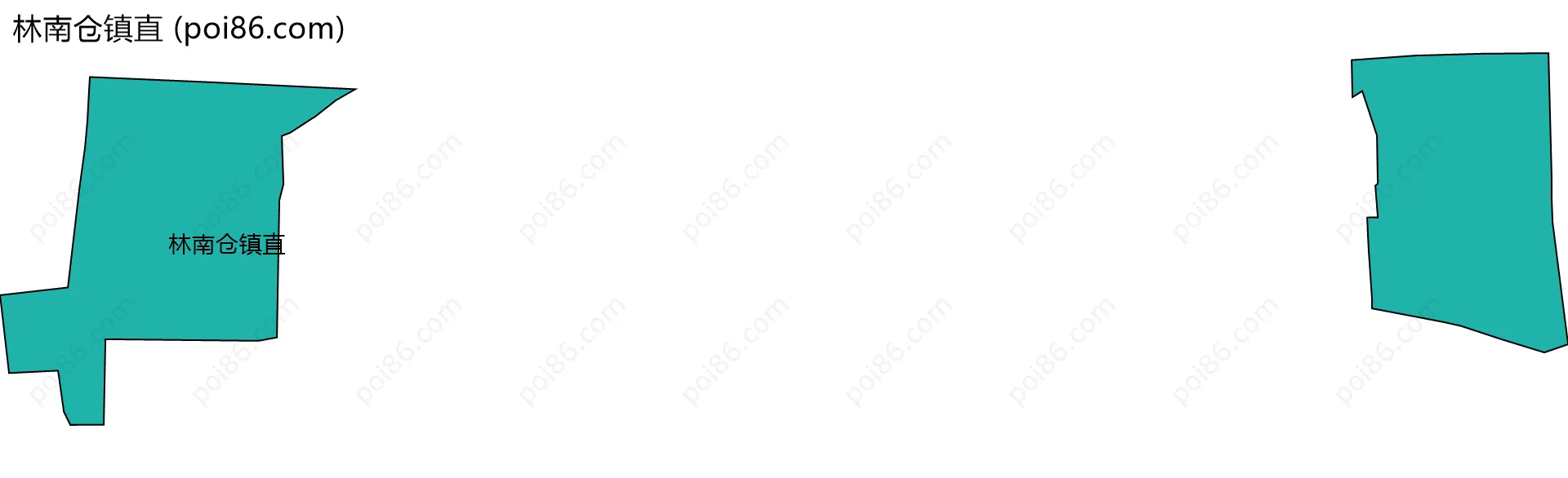 林南仓镇直边界地图