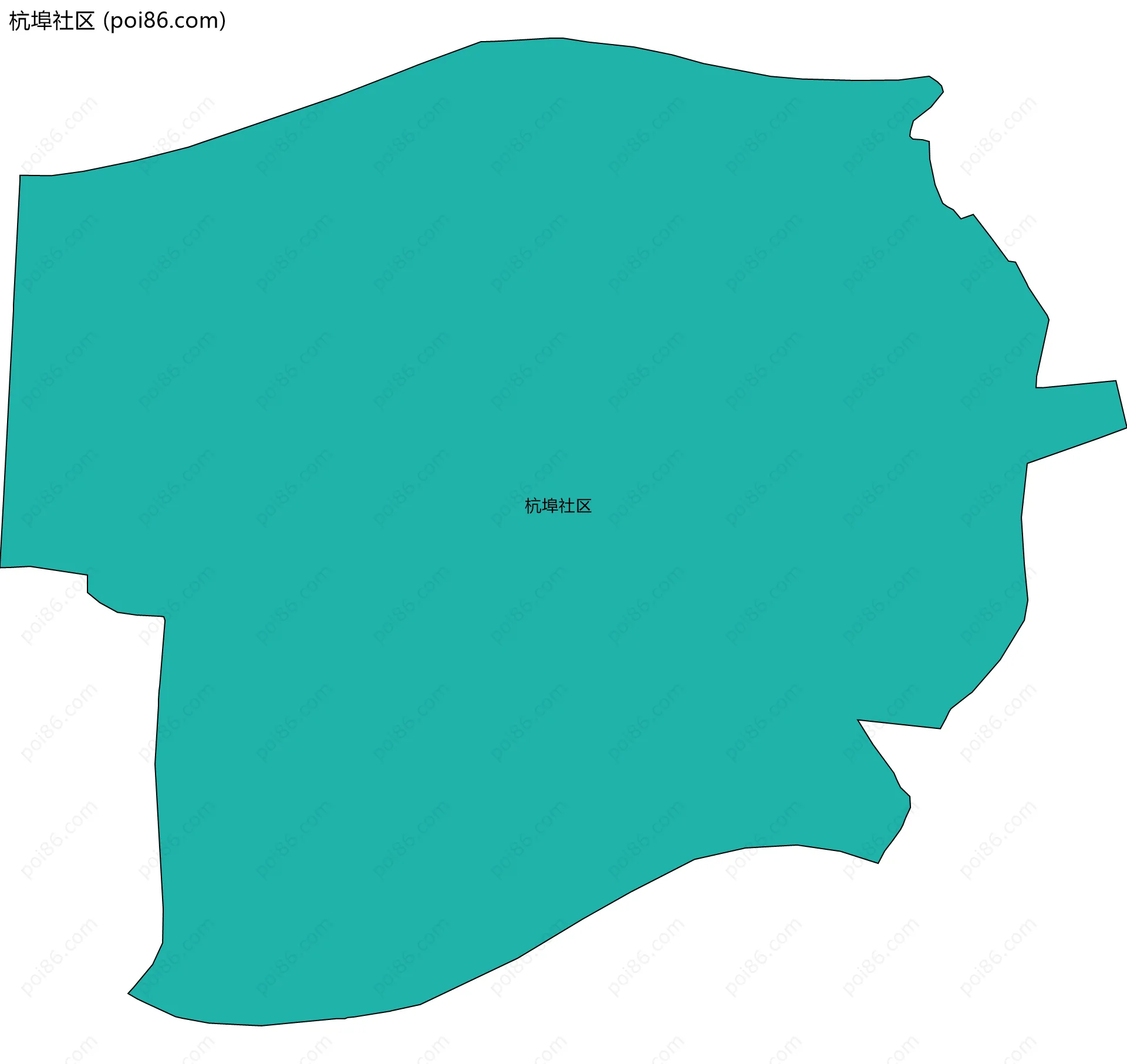 杭埠社区边界地图