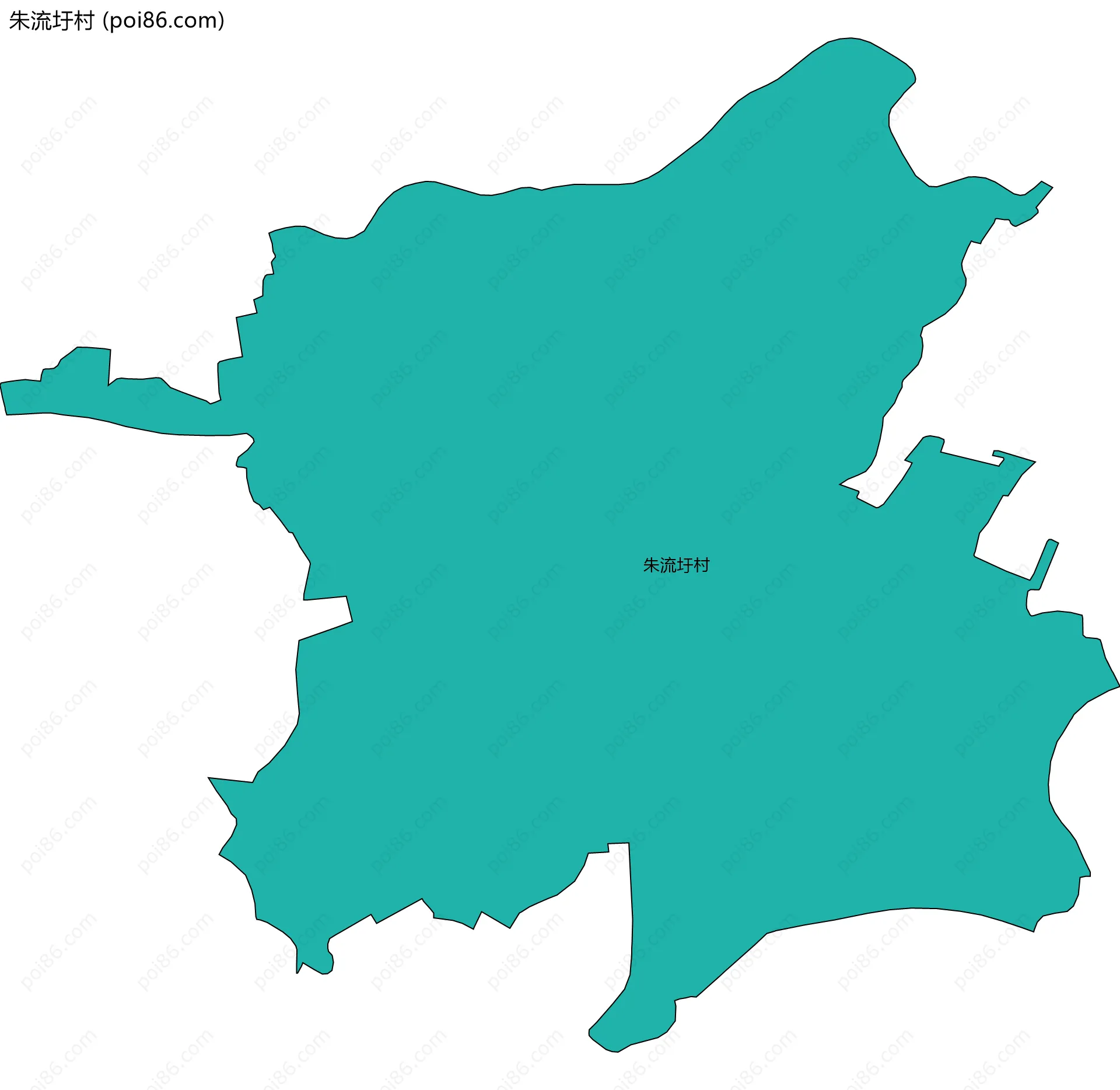 朱流圩村边界地图