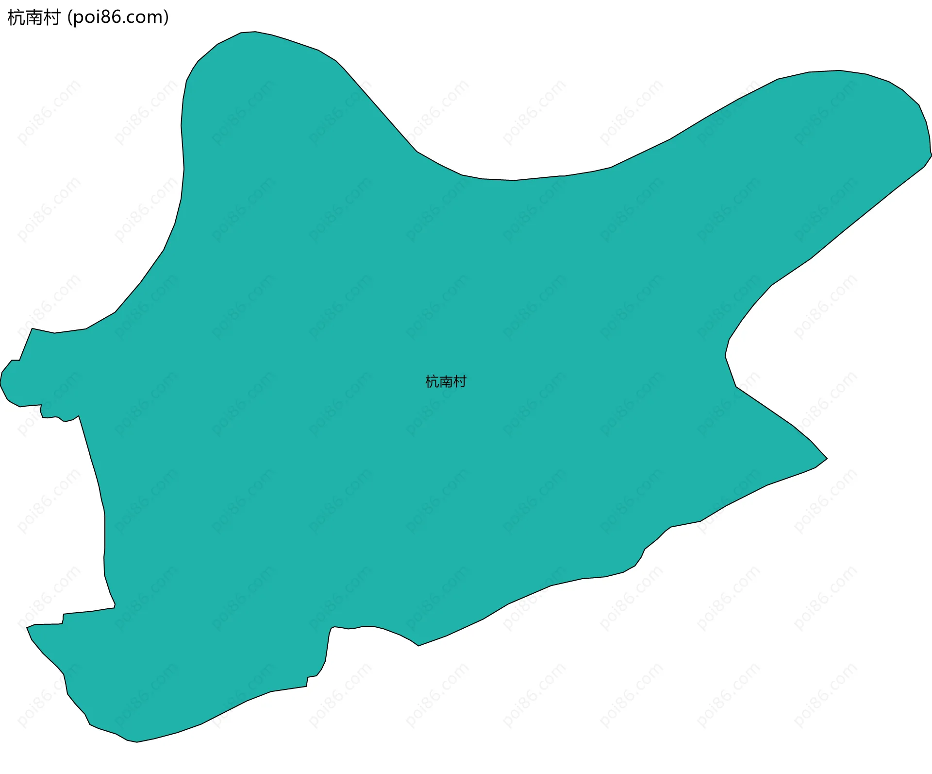 杭南村边界地图