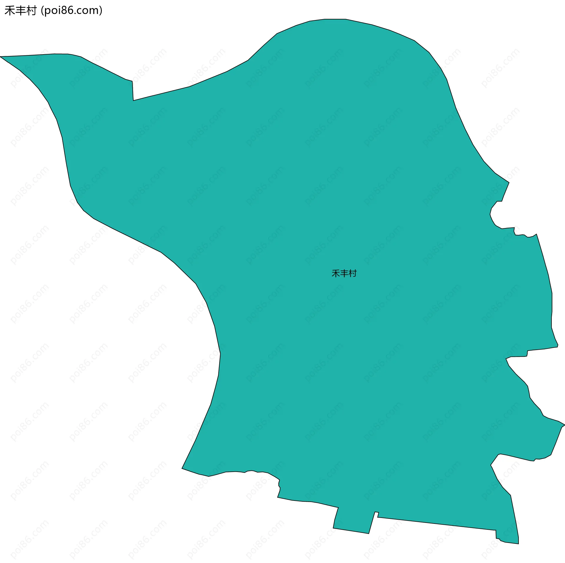 禾丰村边界地图