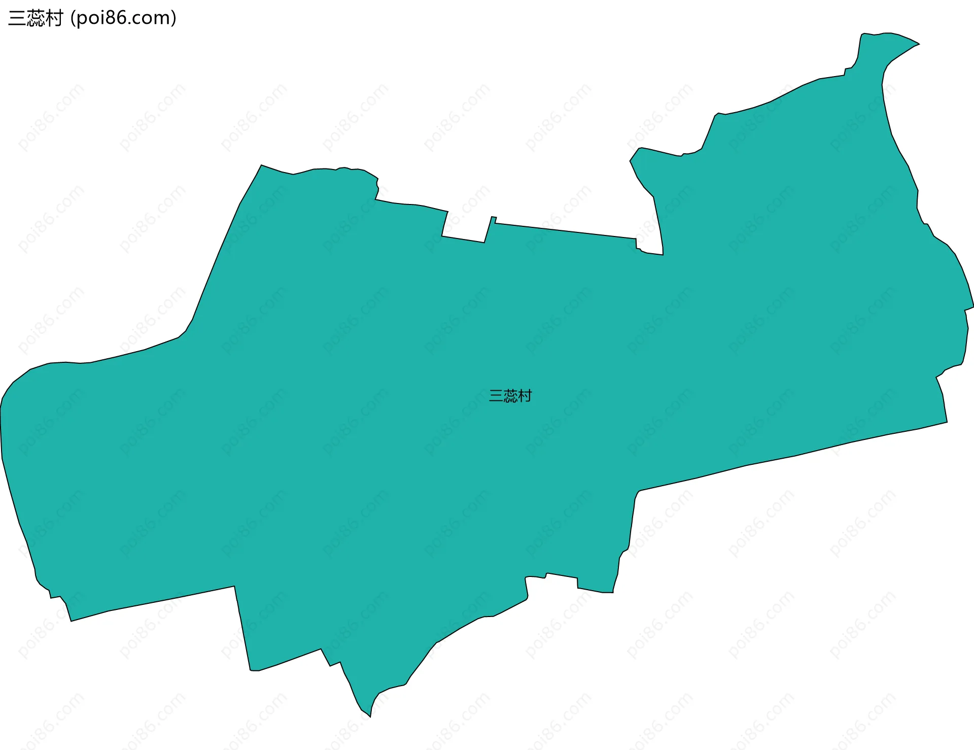 三蕊村边界地图