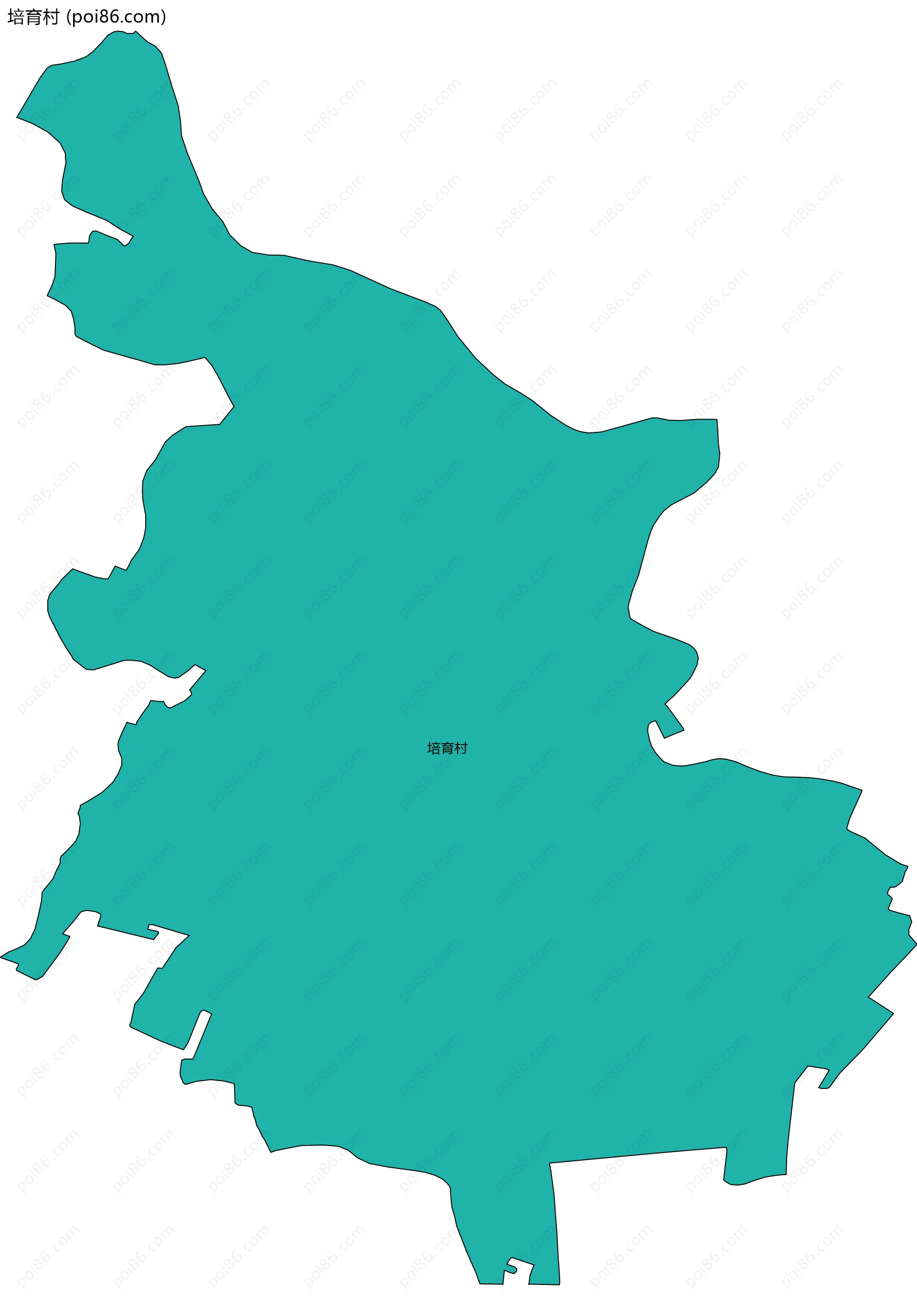 培育村边界地图