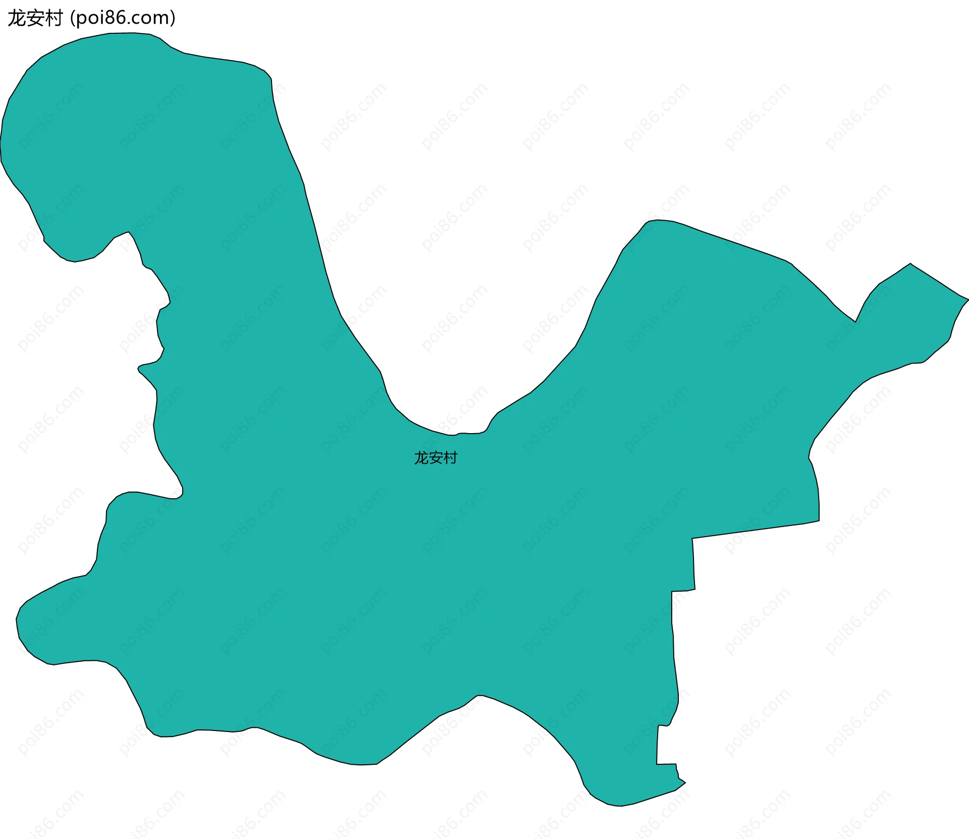 龙安村边界地图