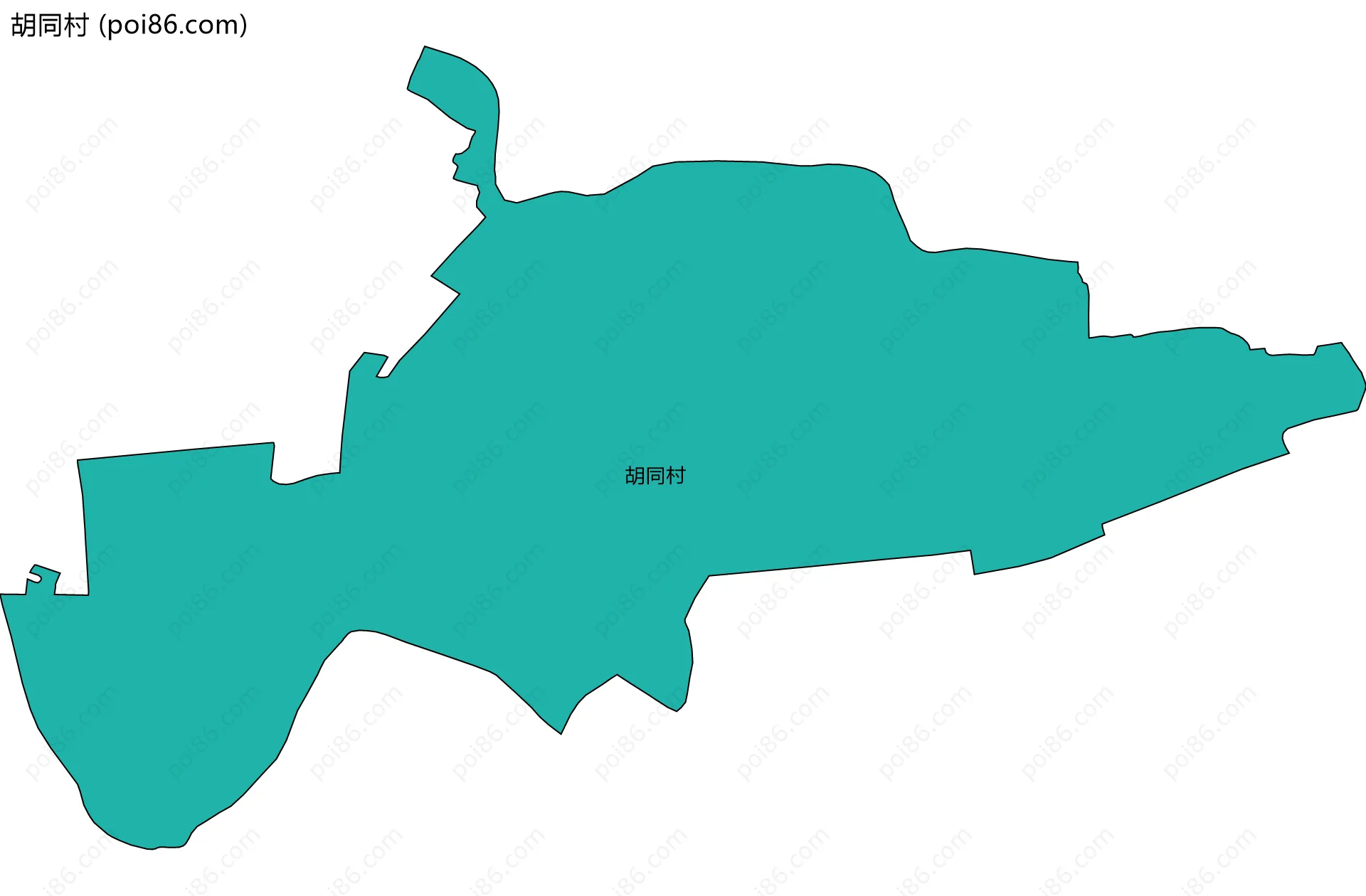 胡同村边界地图