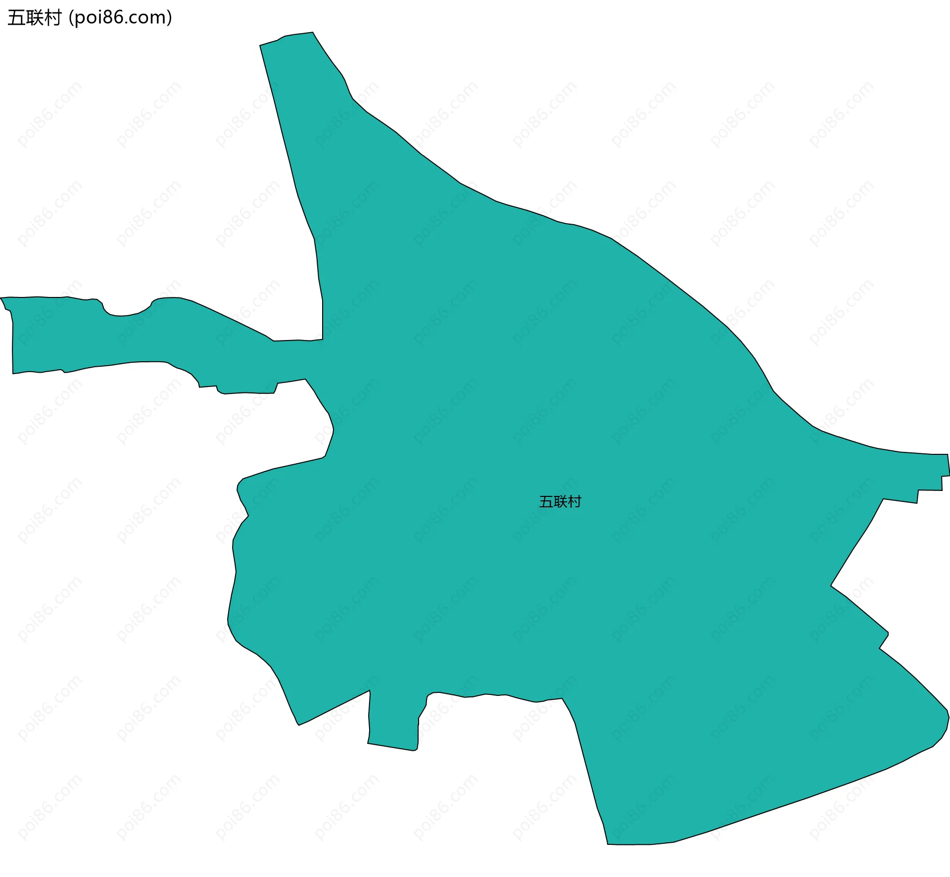 五联村边界地图