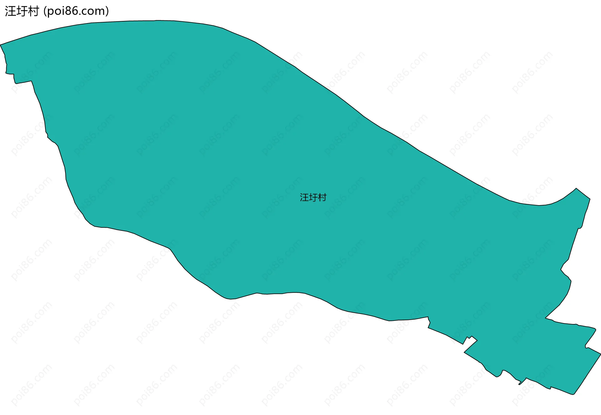 汪圩村边界地图