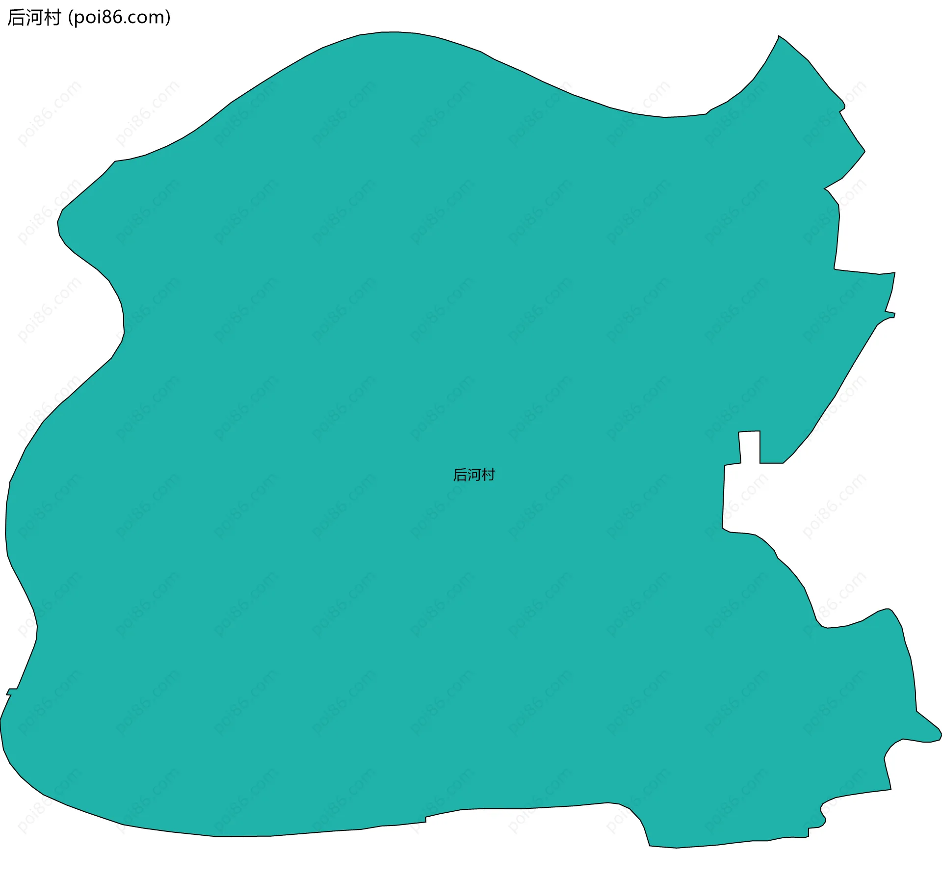 后河村边界地图