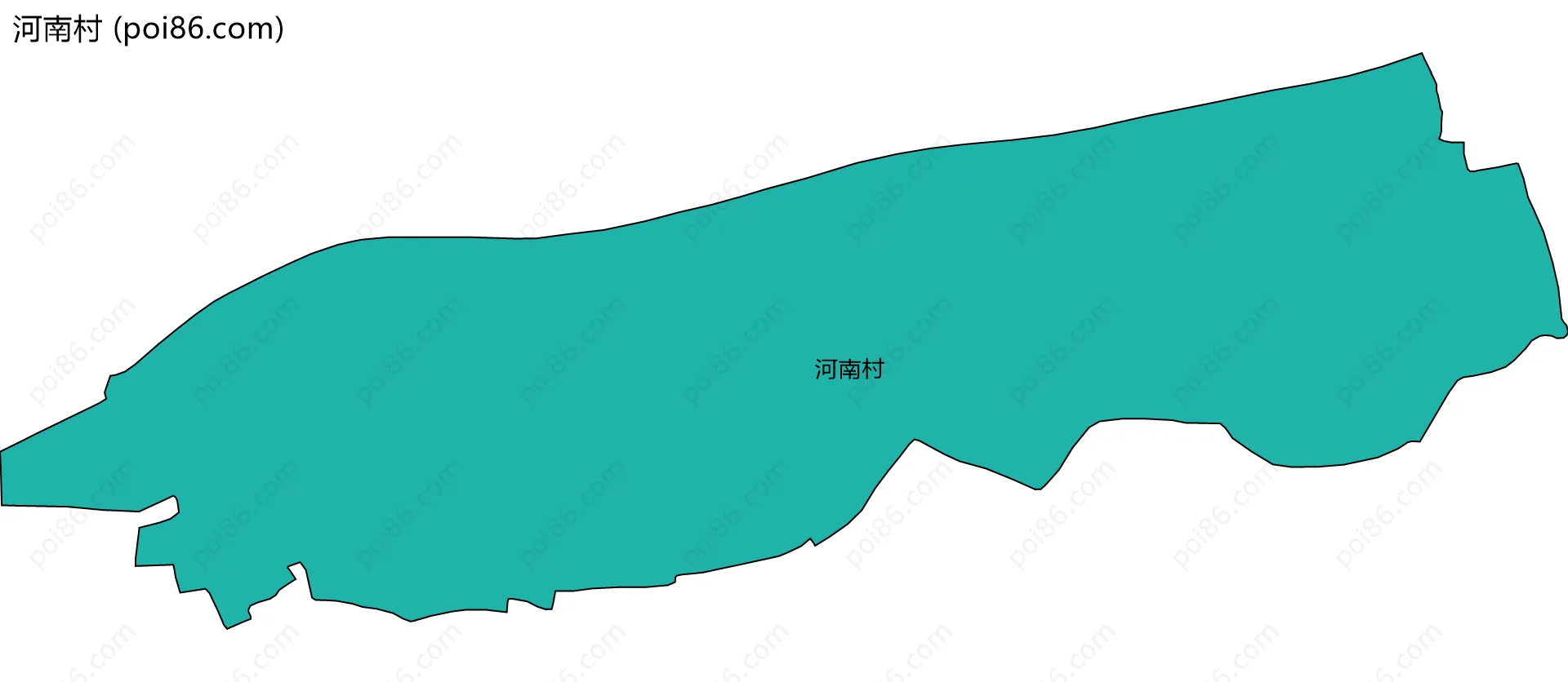 河南村边界地图