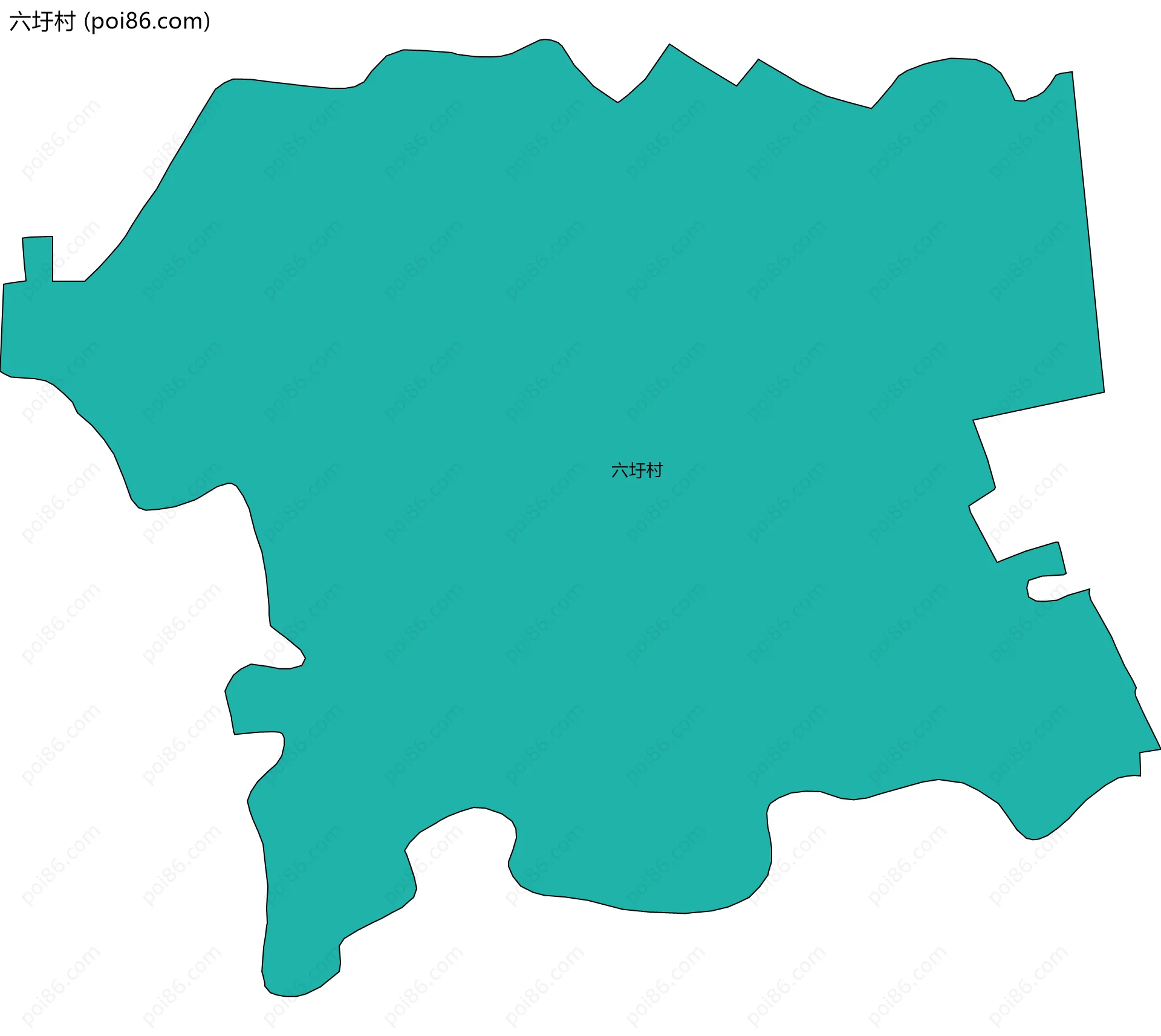 六圩村边界地图