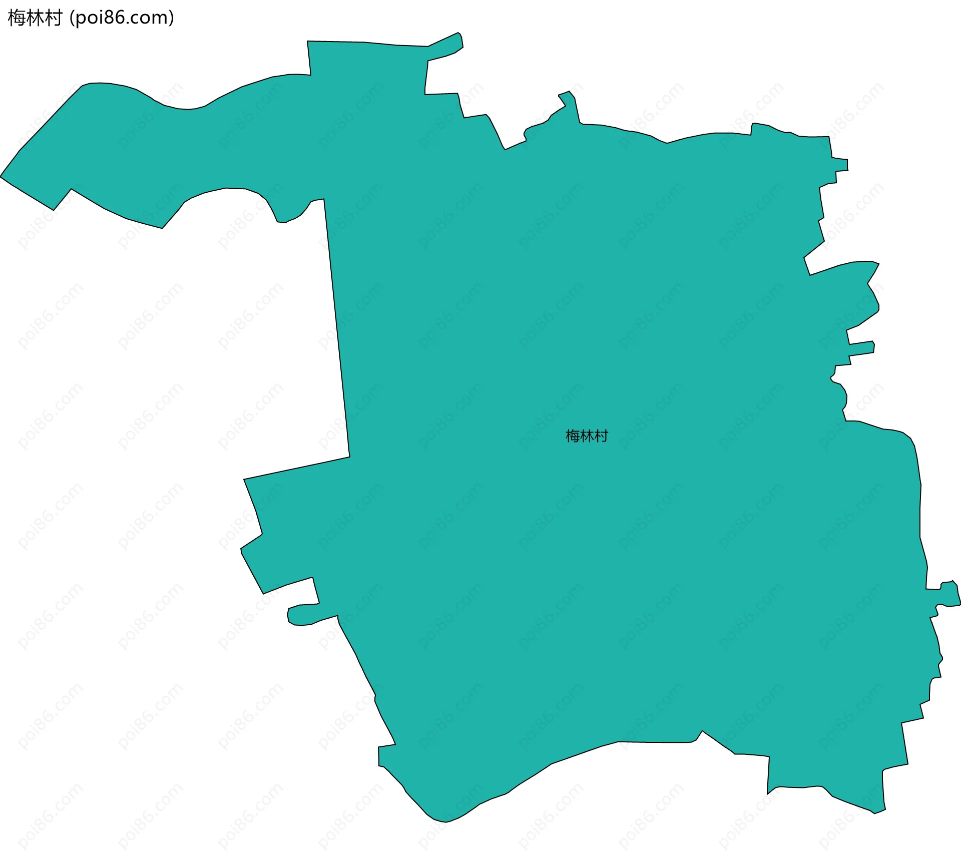 梅林村边界地图