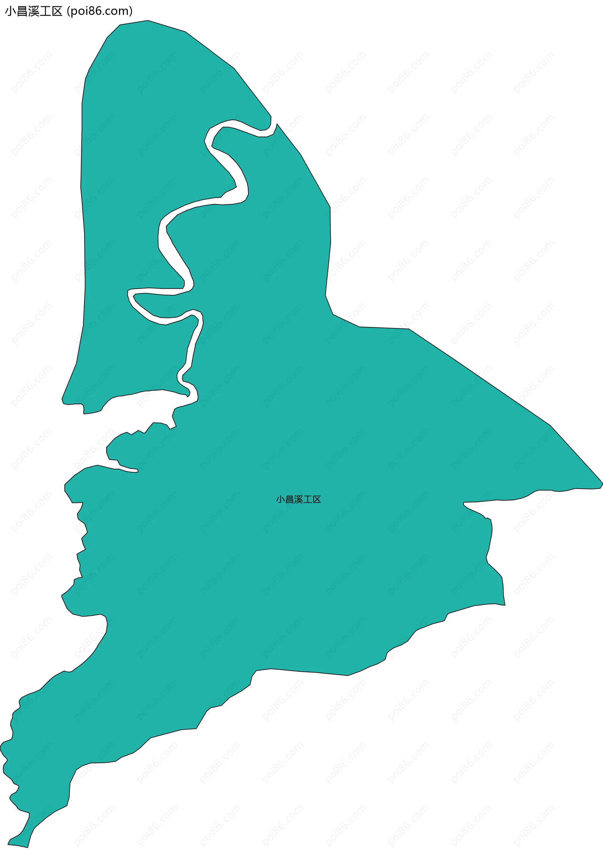 小昌溪工区边界地图