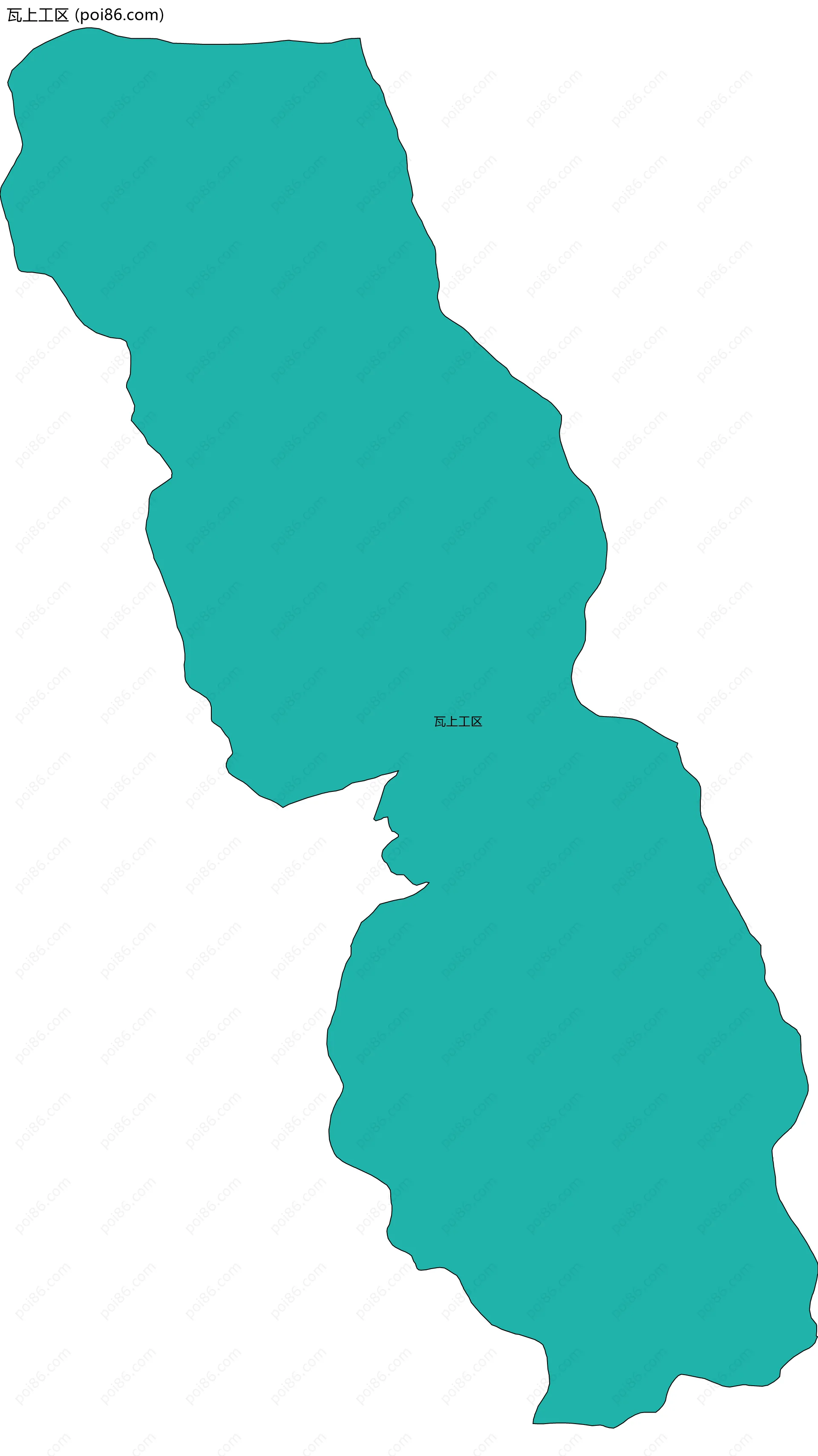 瓦上工区边界地图