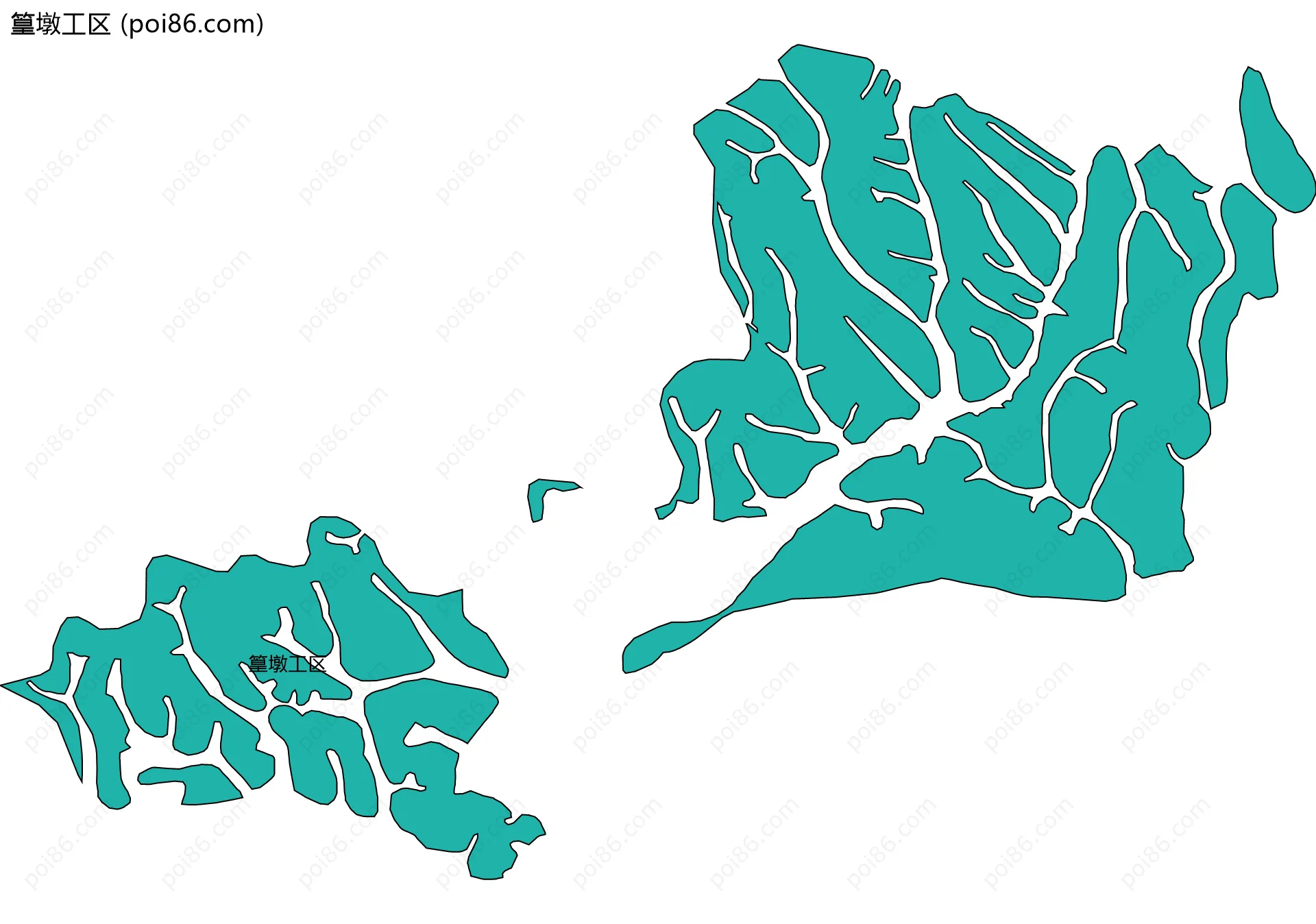 篁墩工区边界地图