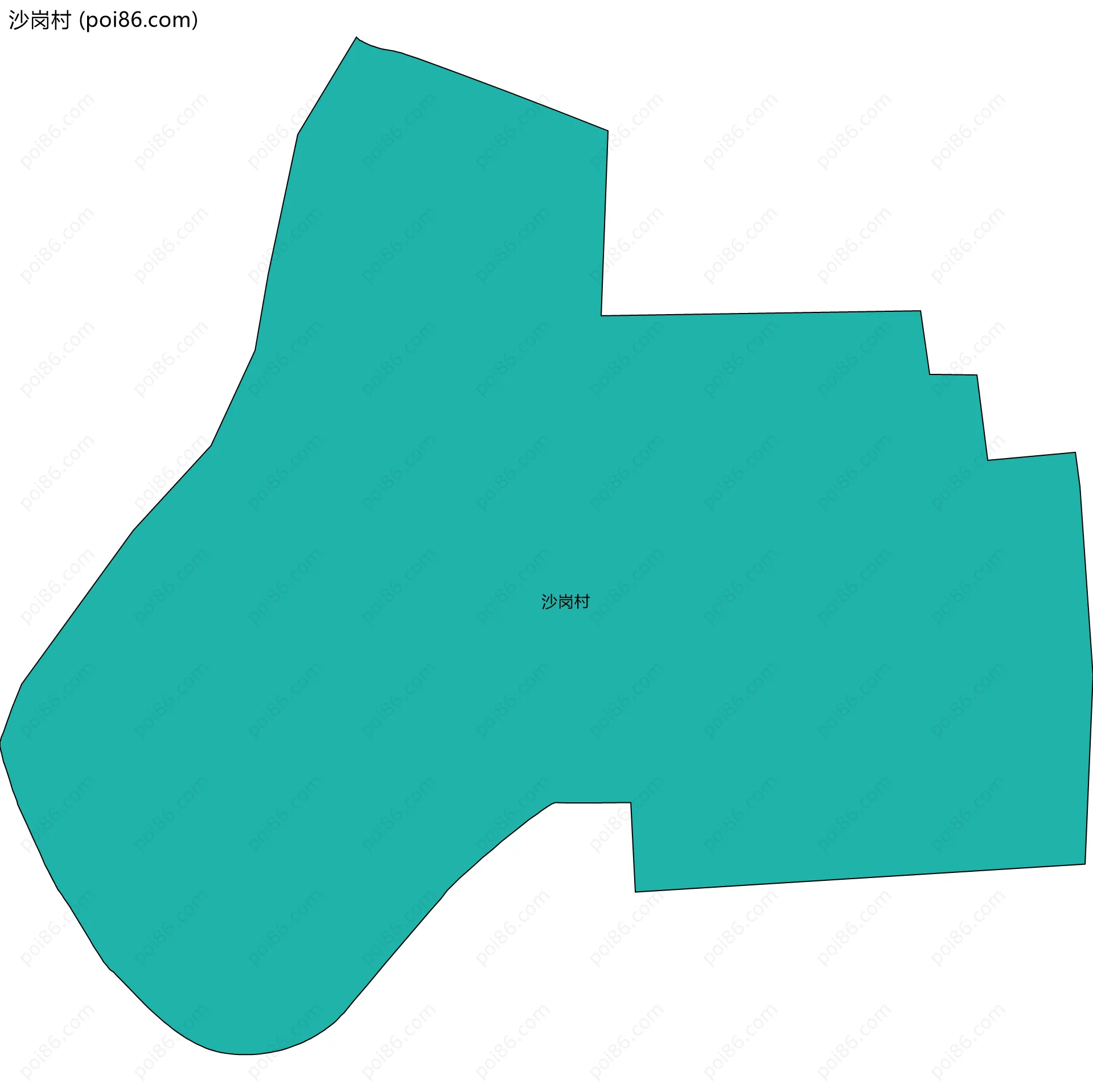 沙岗村边界地图