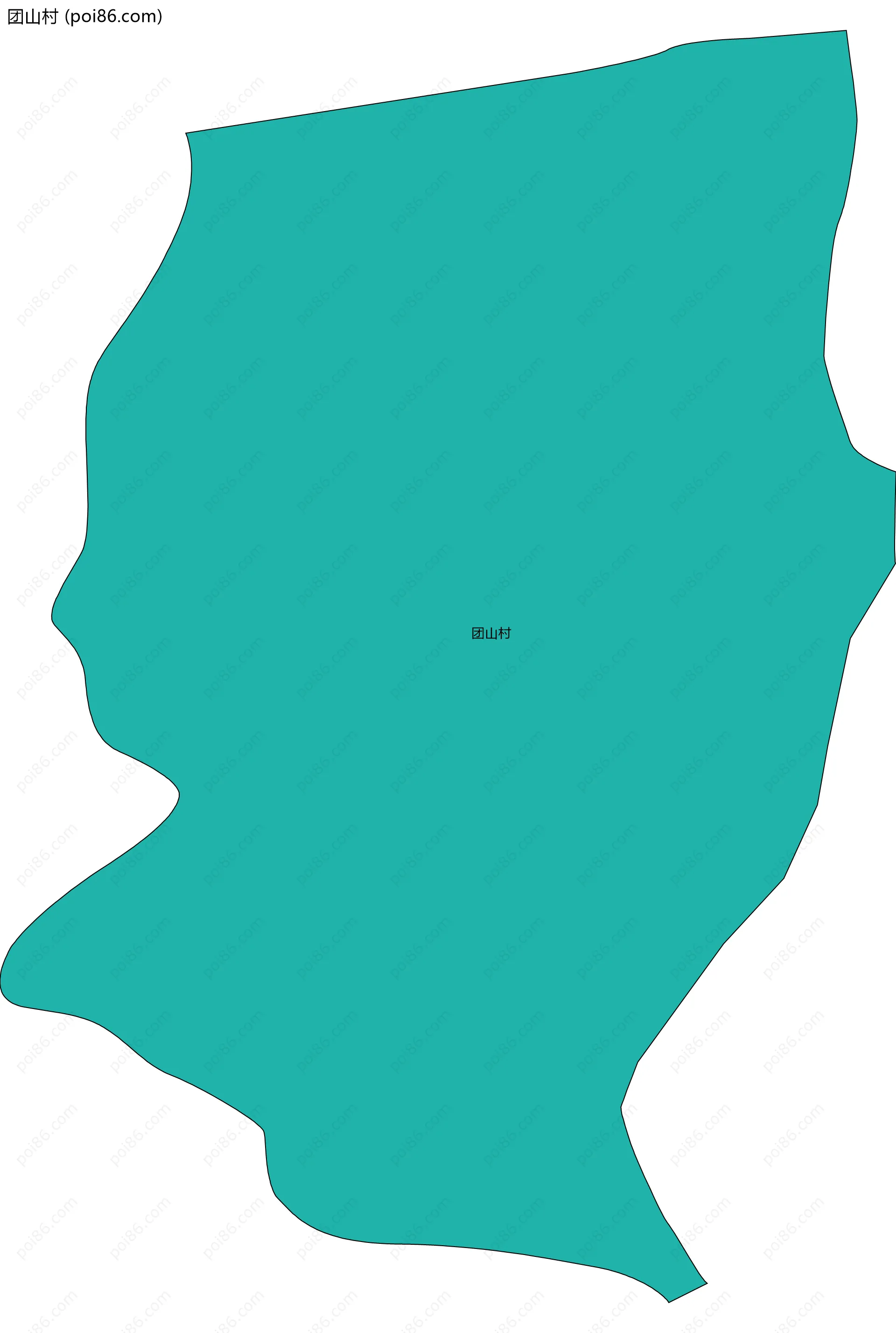 团山村边界地图