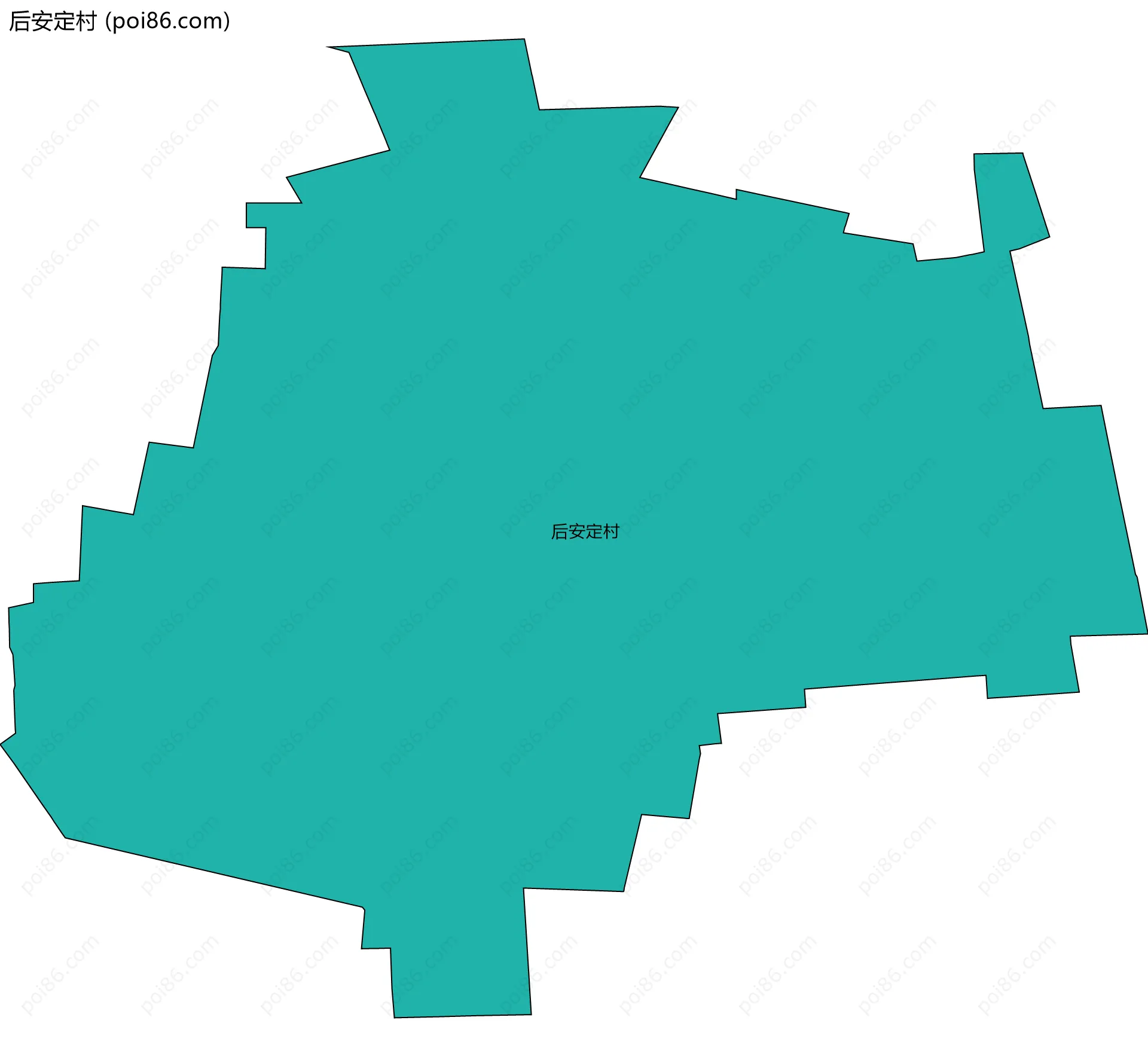 后安定村边界地图