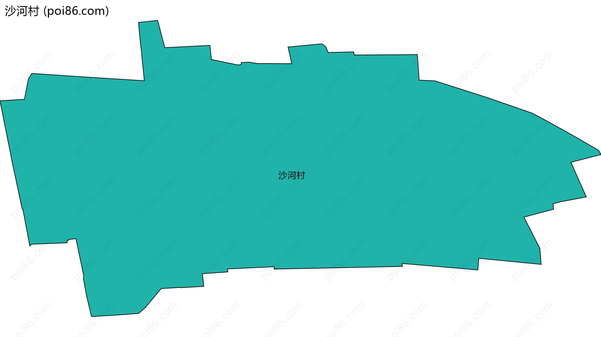 沙河村边界地图