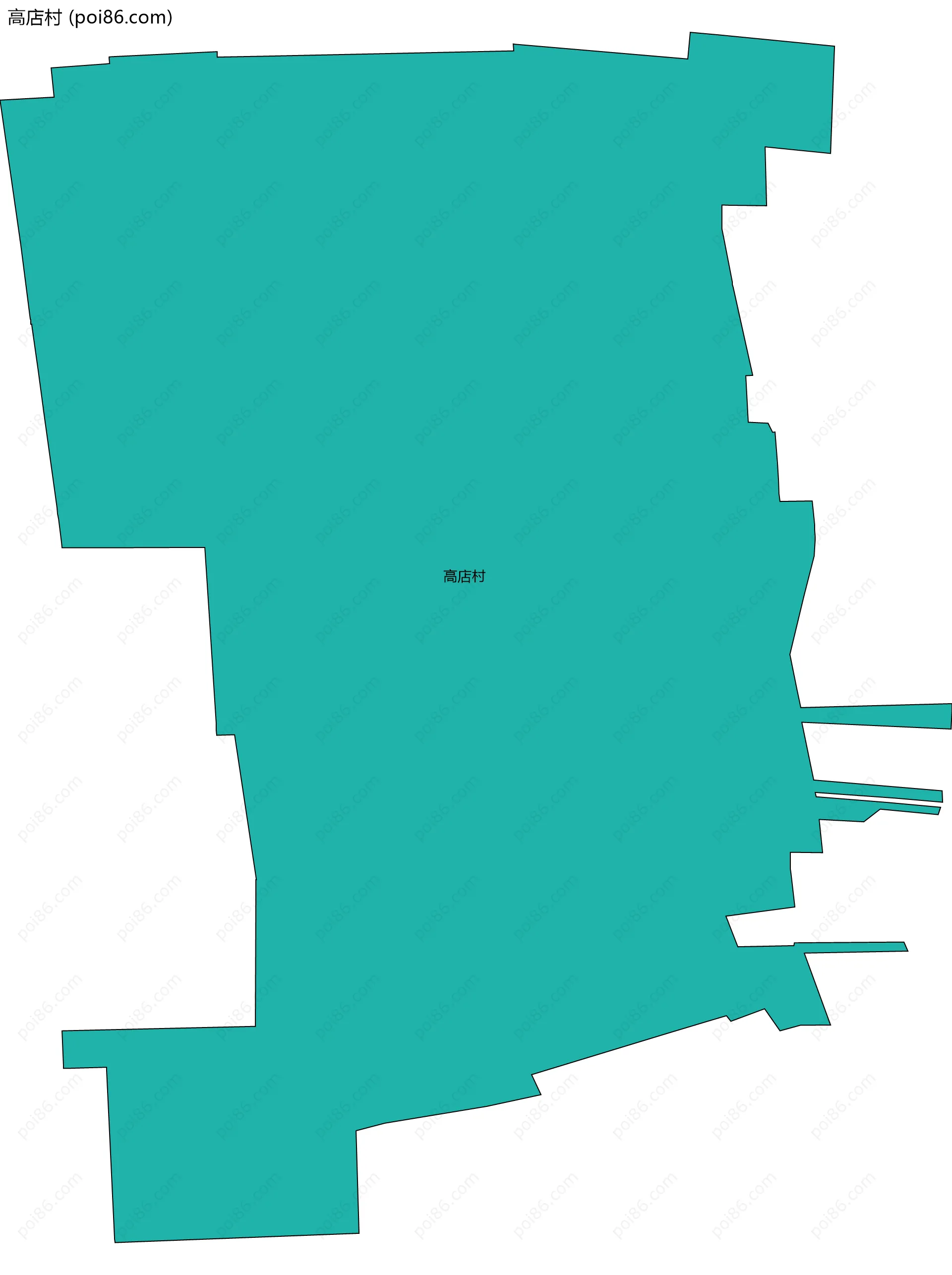 高店村边界地图